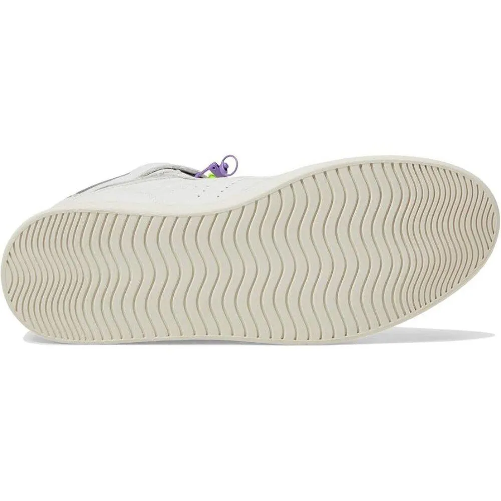 Emilee White Leather High Top Shoes