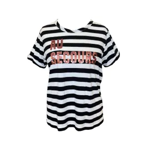 Essentiel Antwerp Black and White Stripe Top