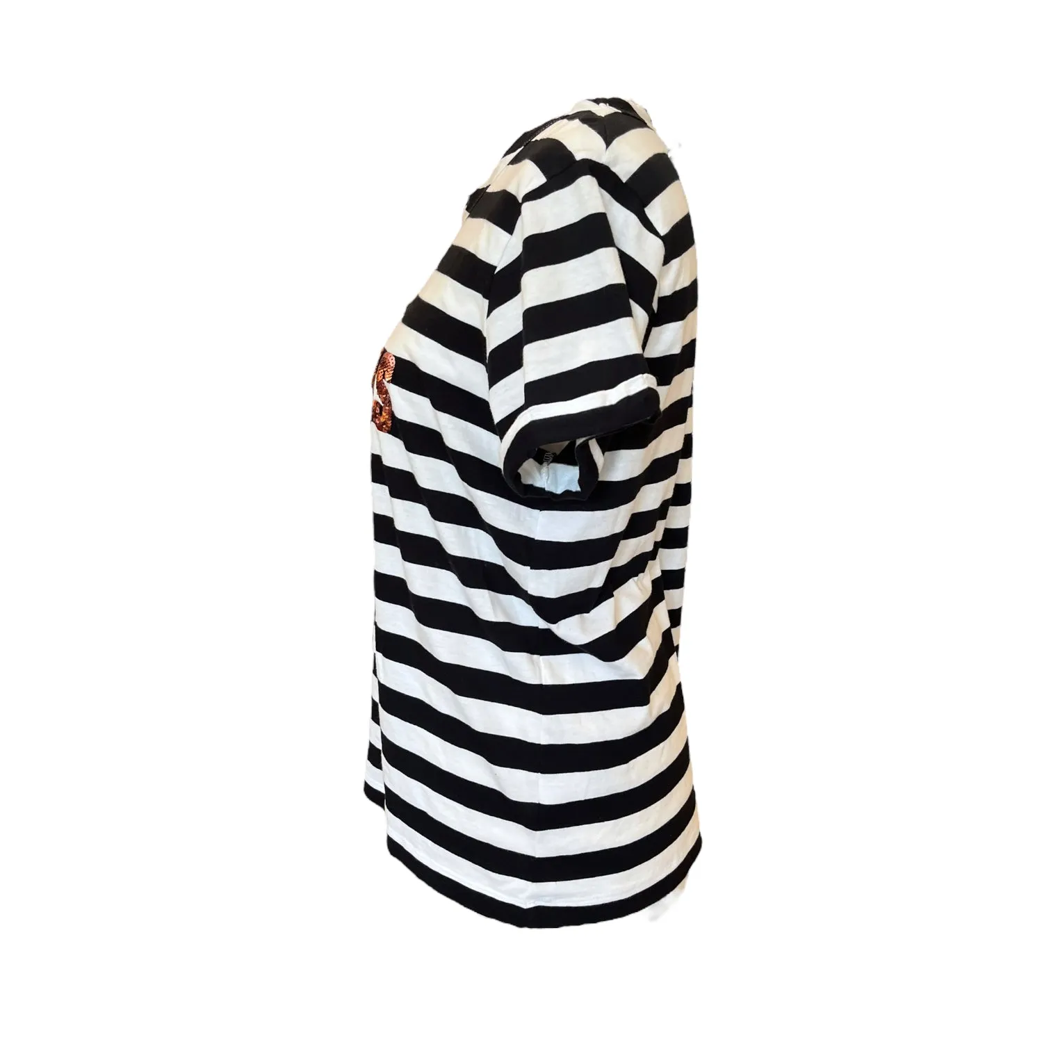 Essentiel Antwerp Black and White Stripe Top