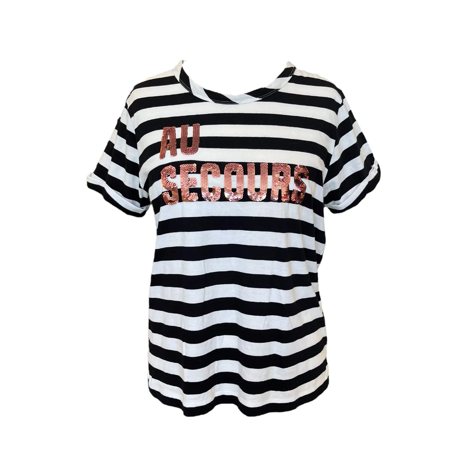 Essentiel Antwerp Black and White Stripe Top