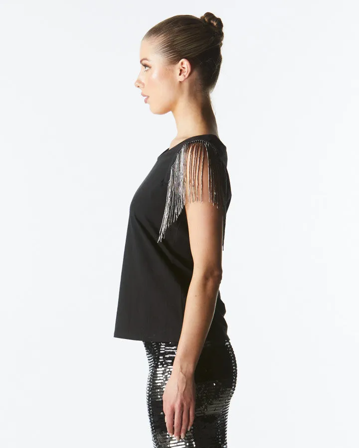 Fate   Becker Windflowers Top - Black
