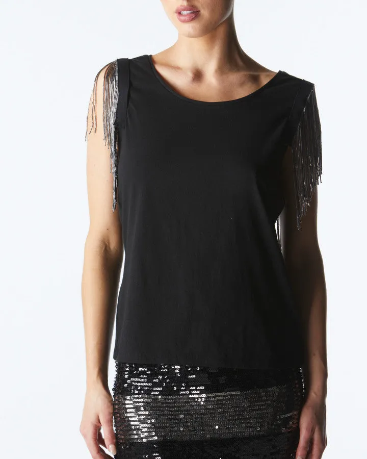 Fate   Becker Windflowers Top - Black