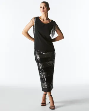 Fate   Becker Windflowers Top - Black
