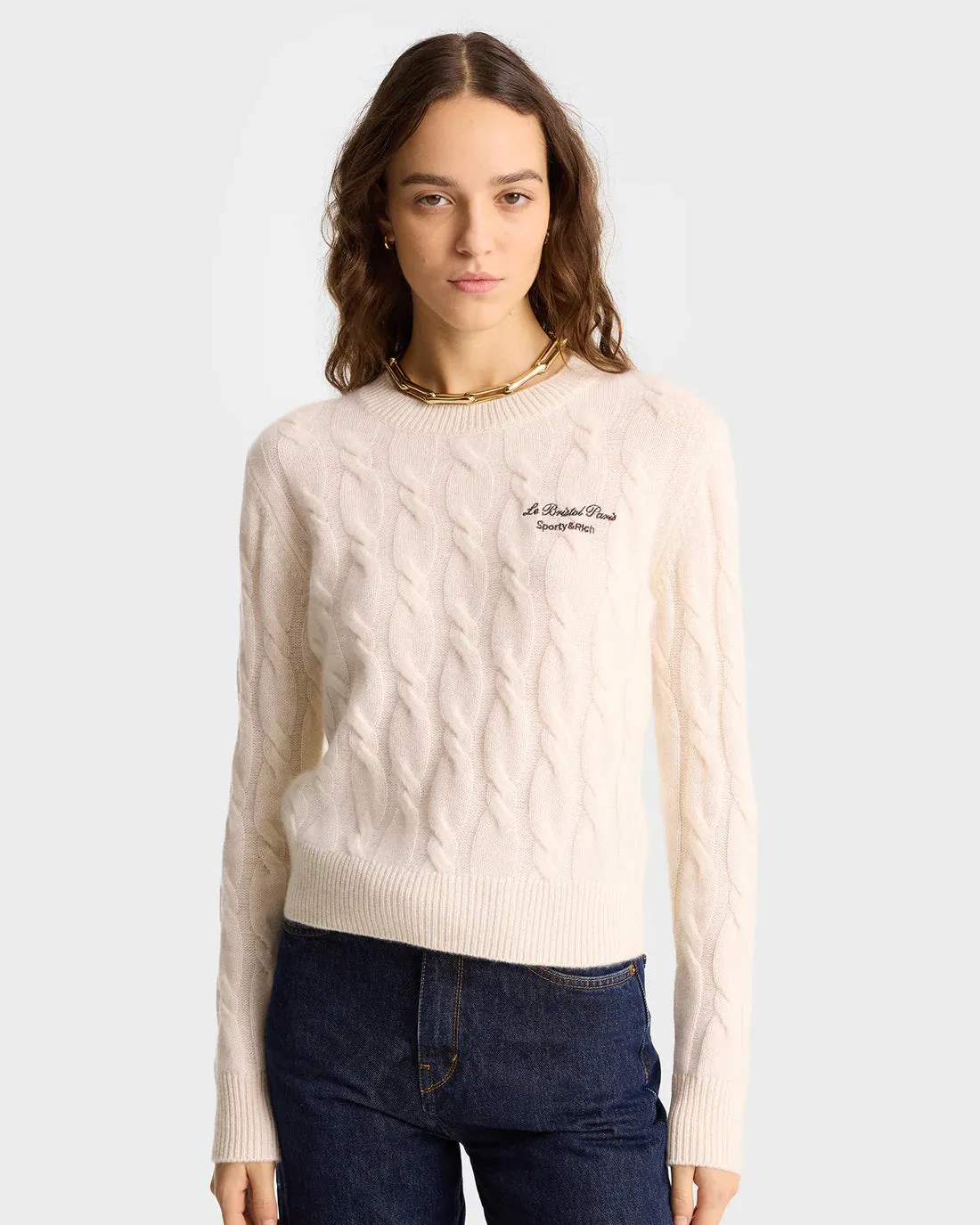 Faubourg Crewneck  - Cream Chocolate