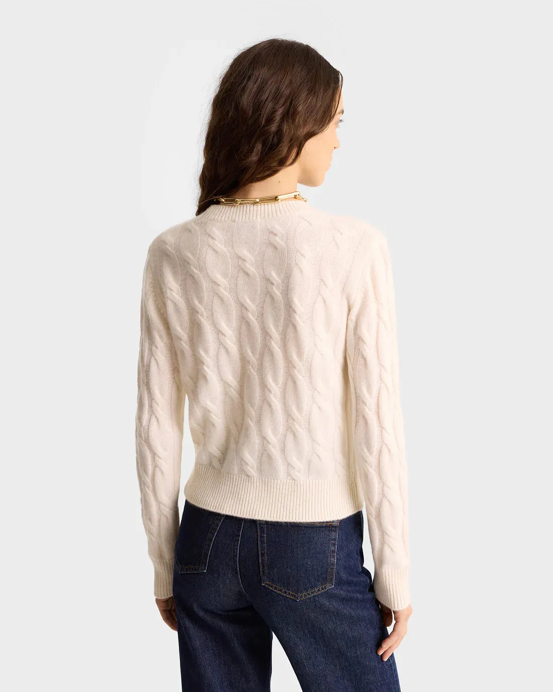 Faubourg Crewneck  - Cream Chocolate