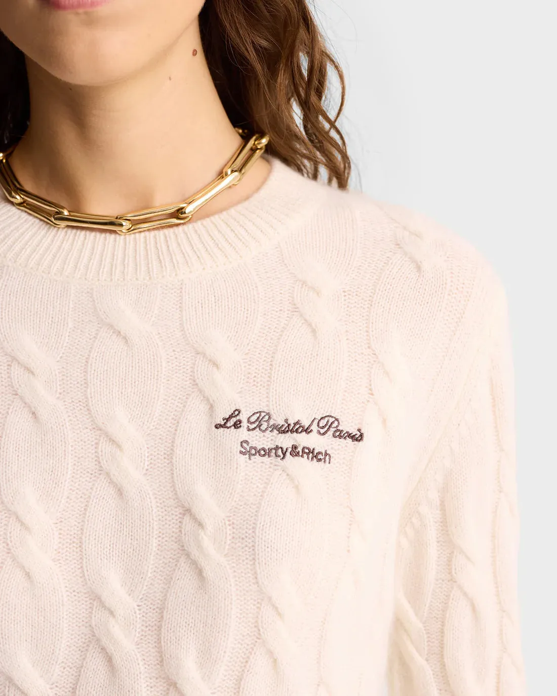 Faubourg Crewneck  - Cream Chocolate
