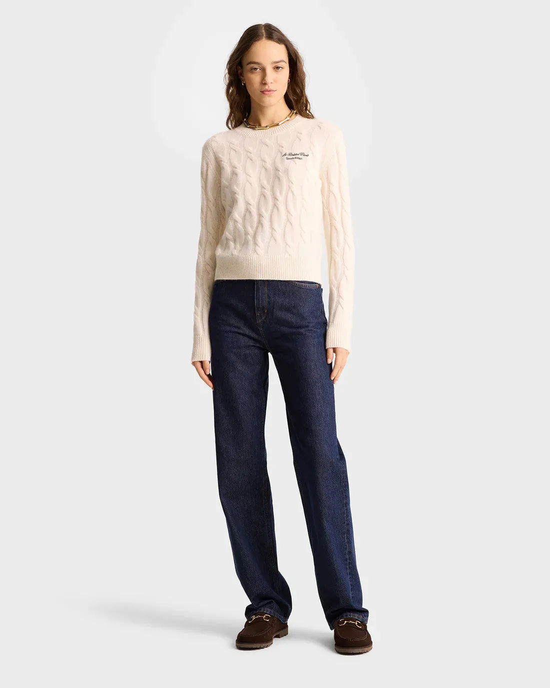 Faubourg Crewneck  - Cream Chocolate