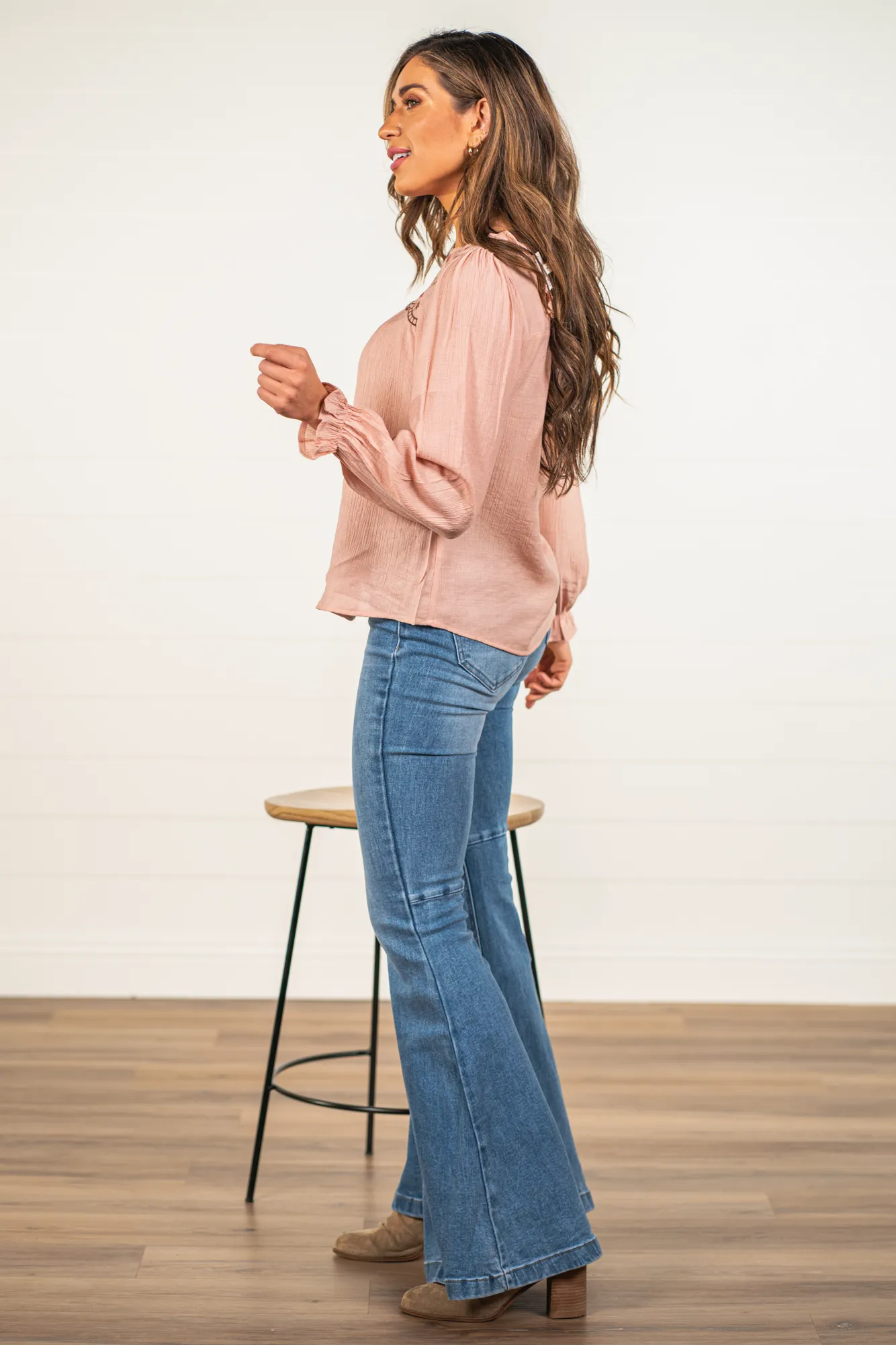 Floral Embroidered Blouse | Top