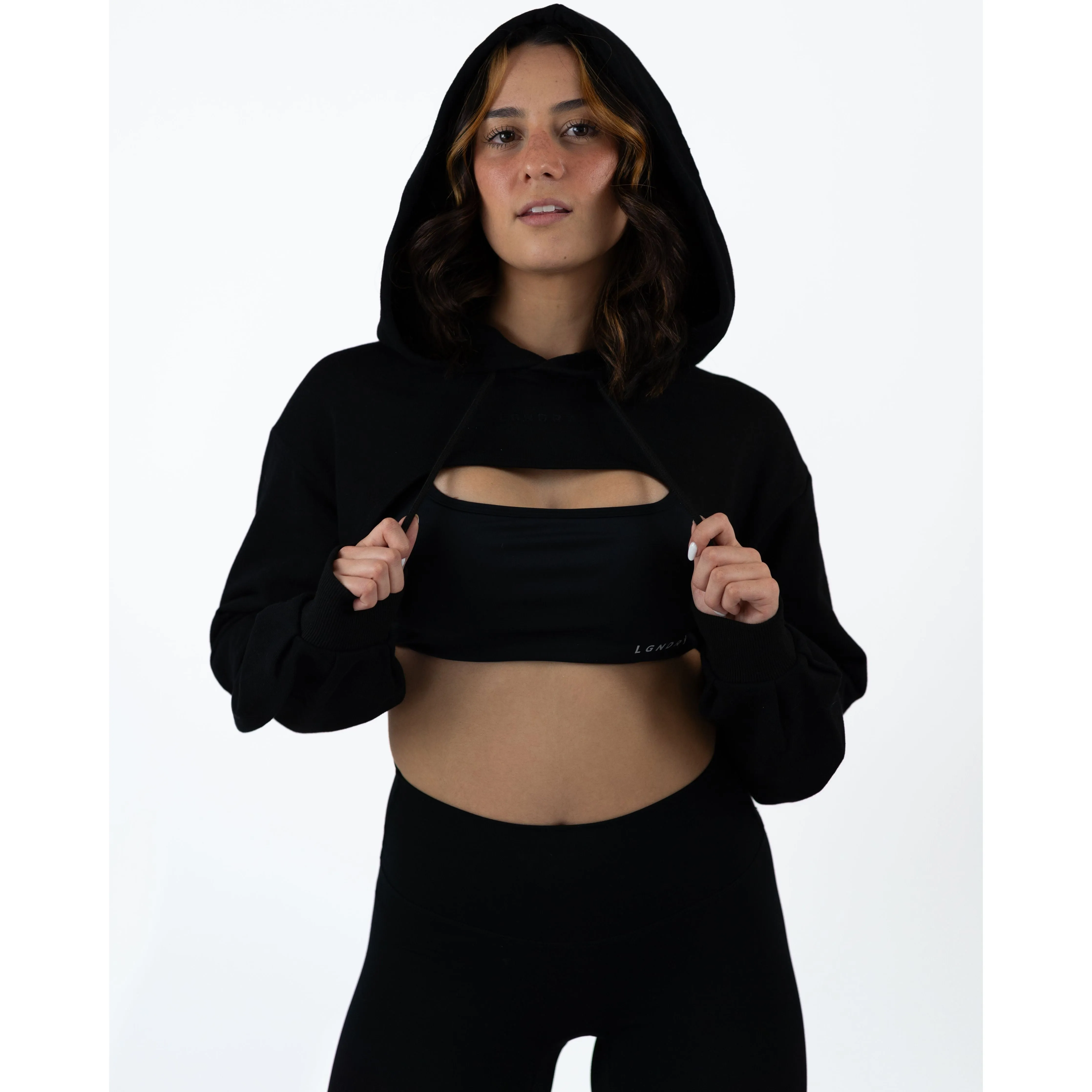 FLOWSCOOP CROP HOODIE