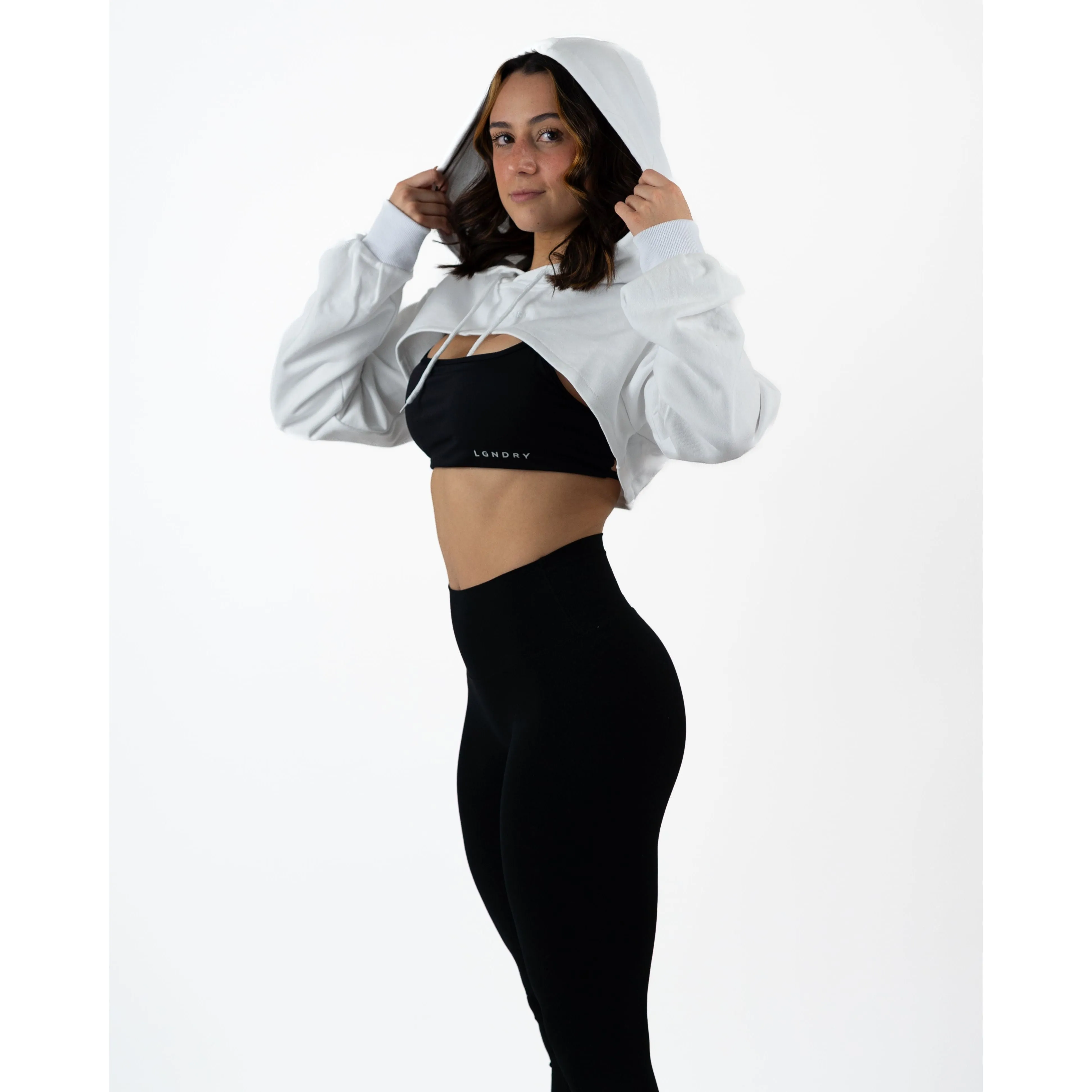FLOWSCOOP CROP HOODIE