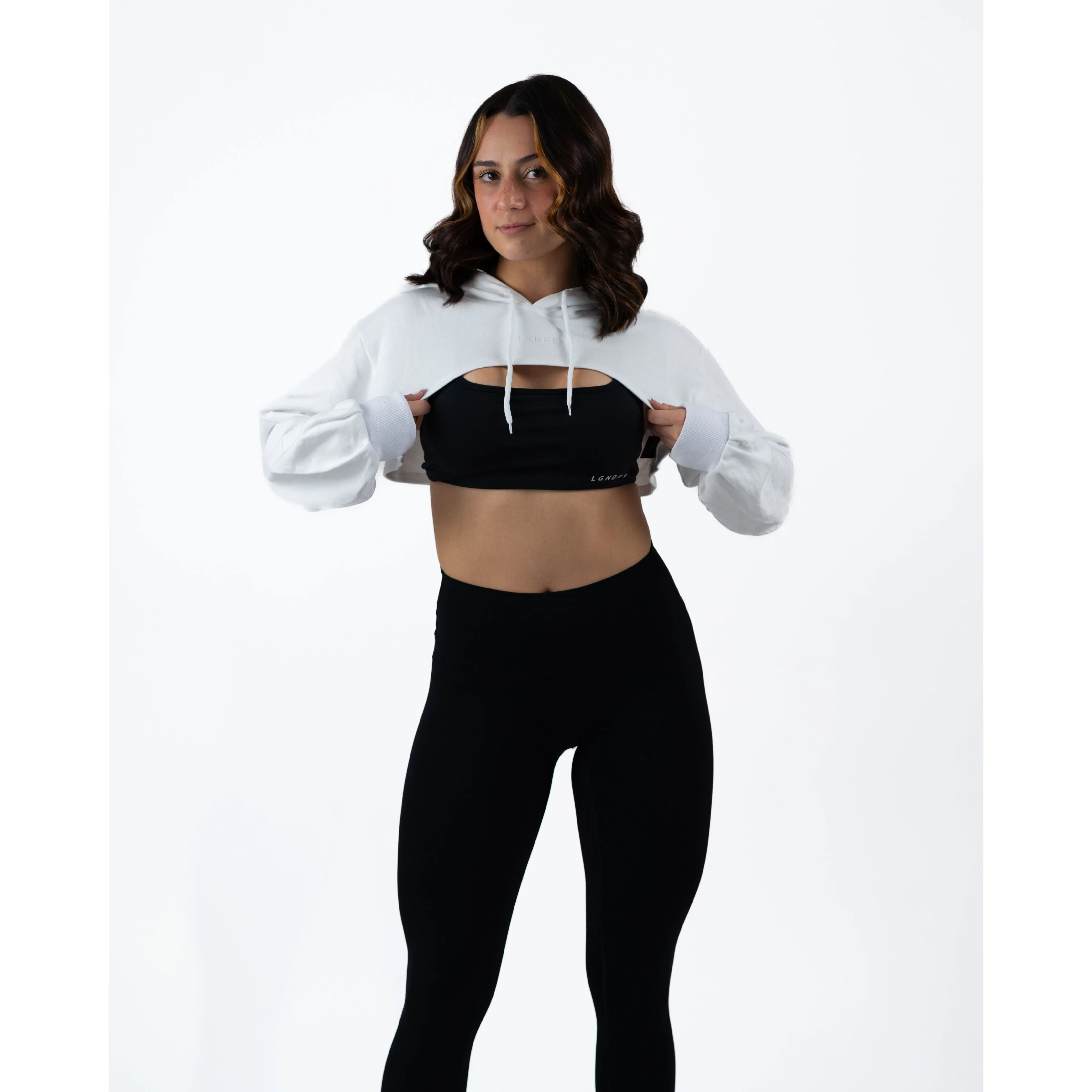 FLOWSCOOP CROP HOODIE