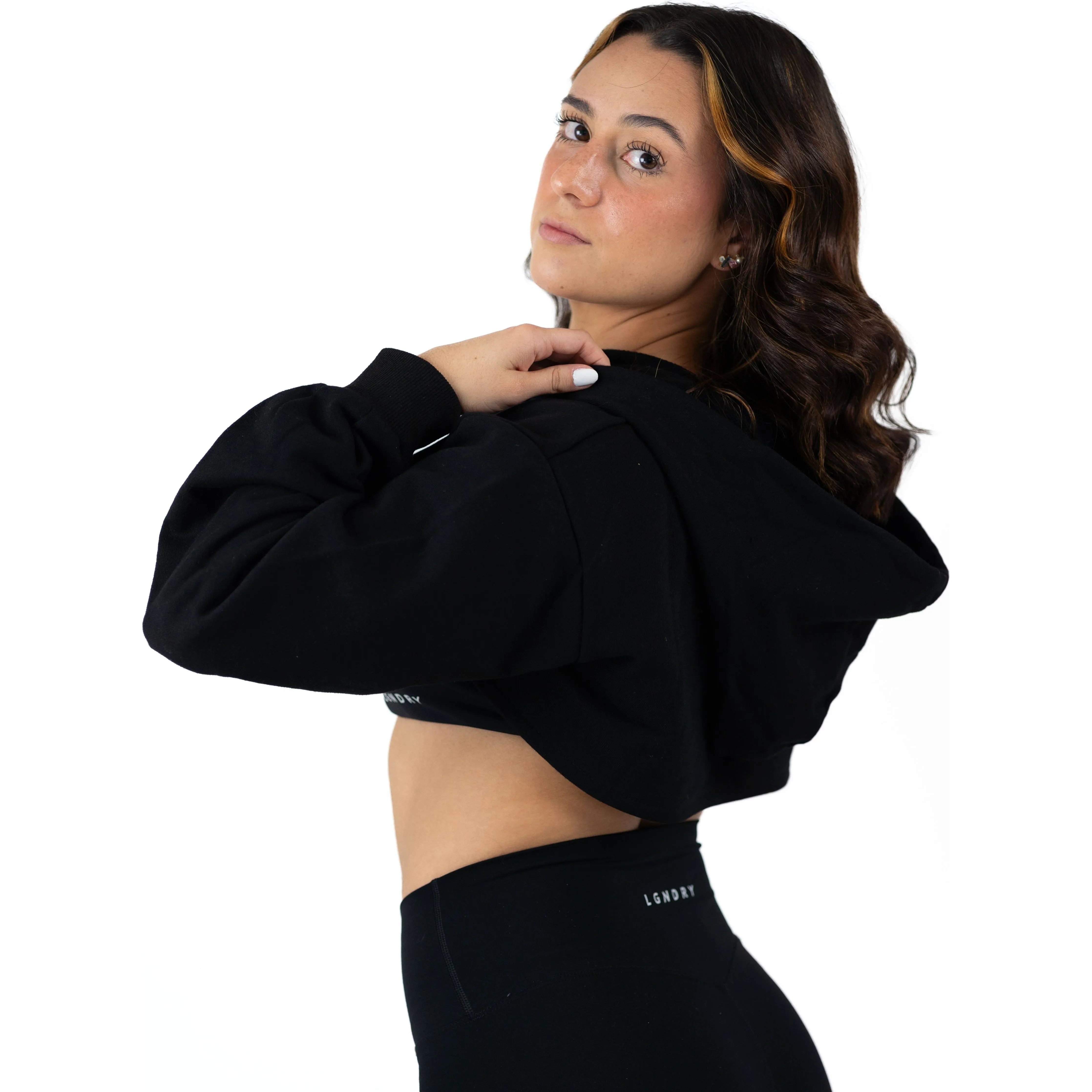 FLOWSCOOP CROP HOODIE