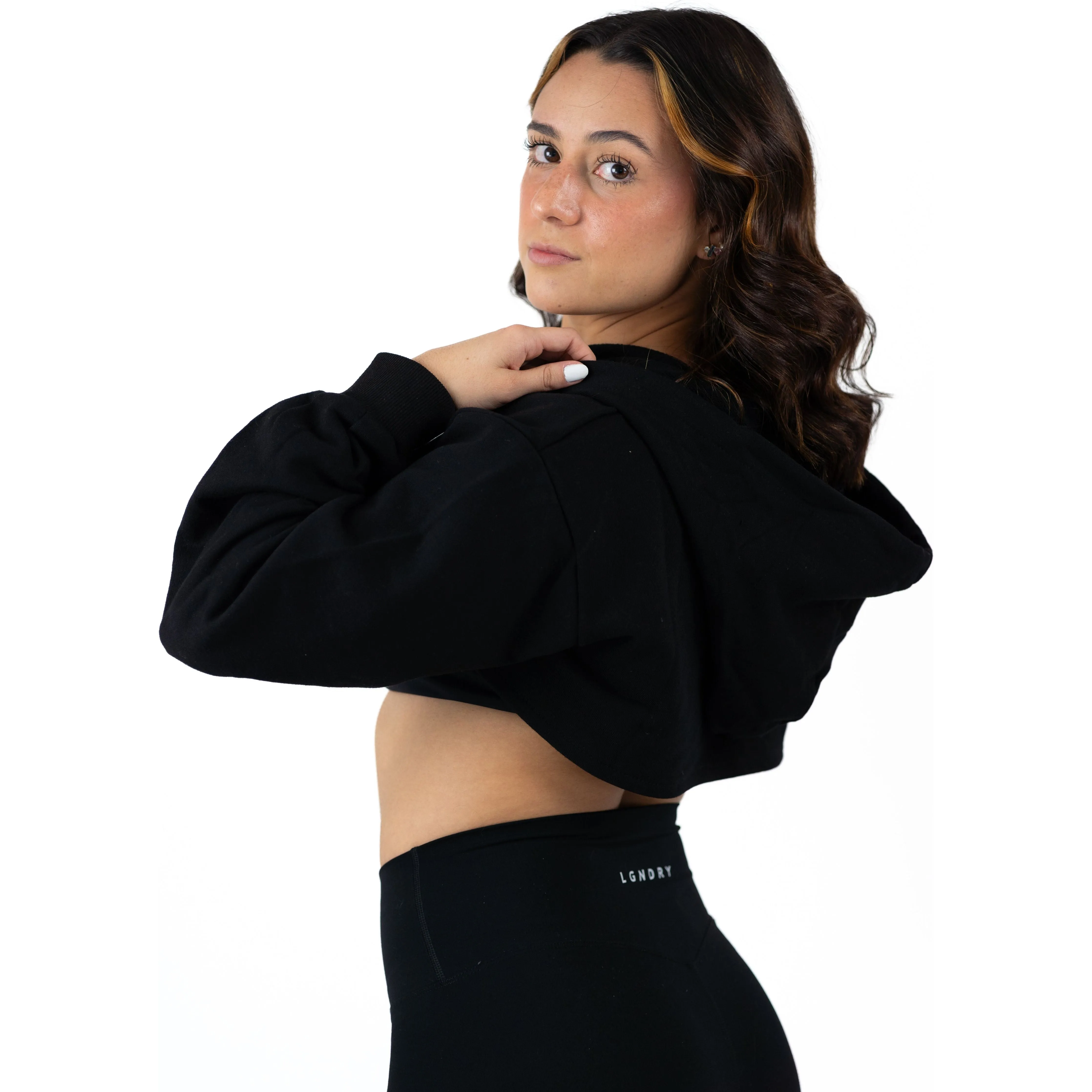 FLOWSCOOP CROP HOODIE
