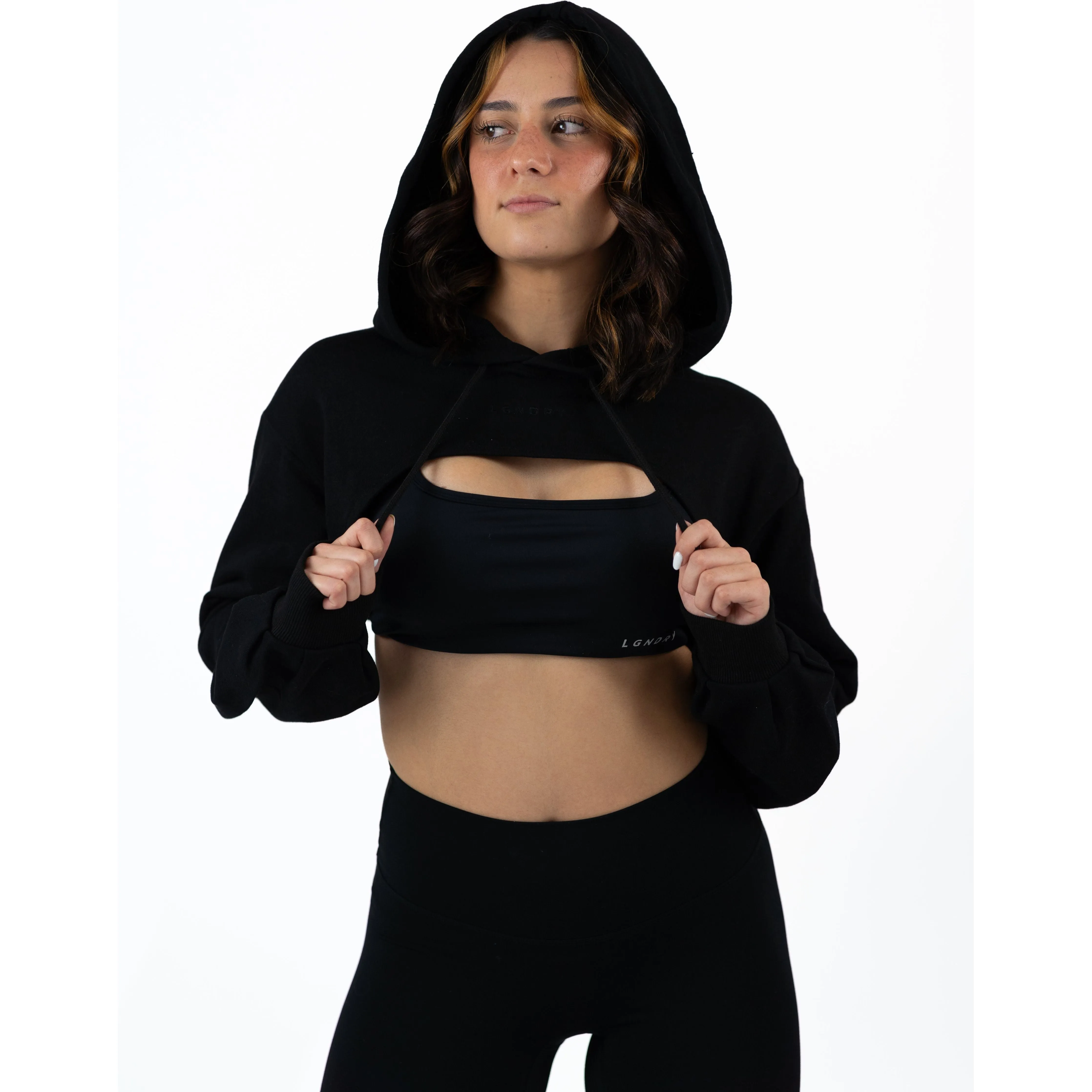 FLOWSCOOP CROP HOODIE