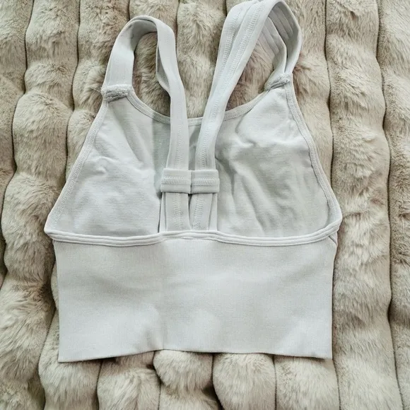 FP MOVEMENT BY FREE PEOPLE On The Radar High Neck Bra White XS/S NWOT FP-148