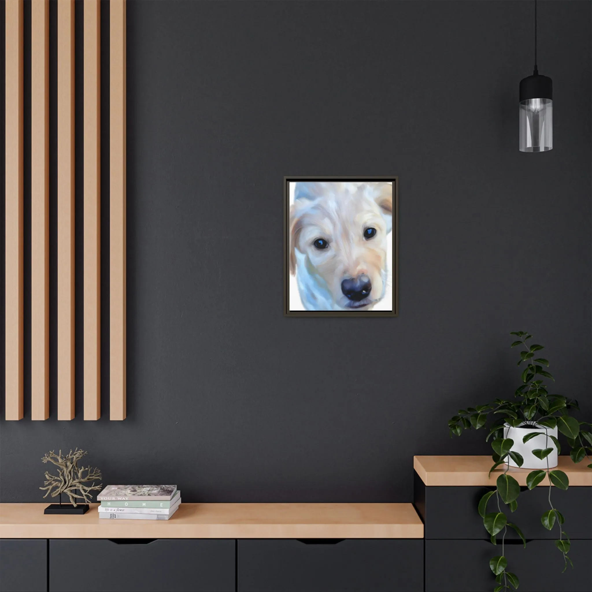 Framed Custom Canvas Artwork of Pet's Image