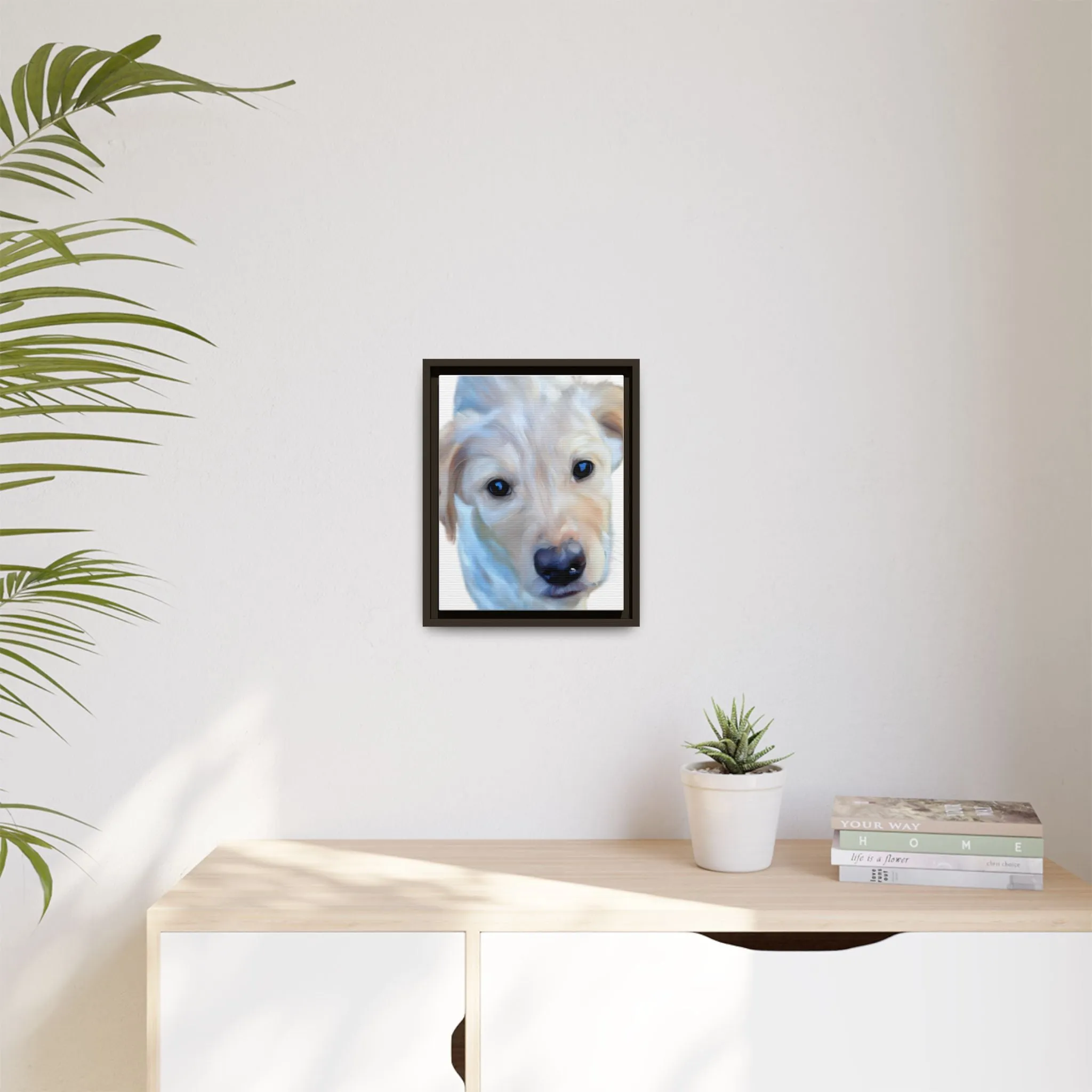 Framed Custom Canvas Artwork of Pet's Image
