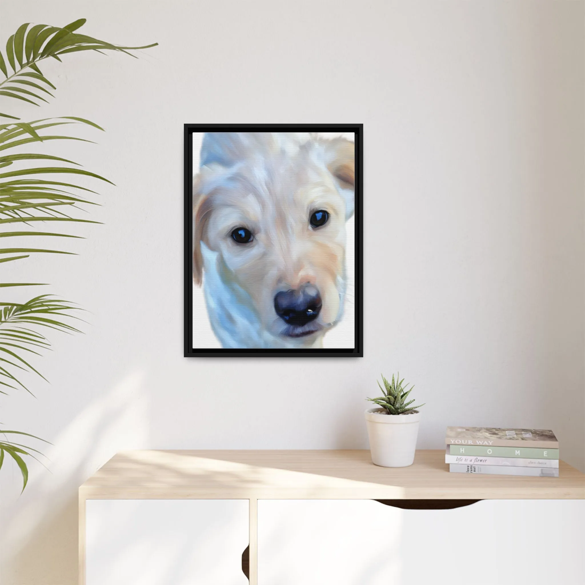 Framed Custom Canvas Artwork of Pet's Image