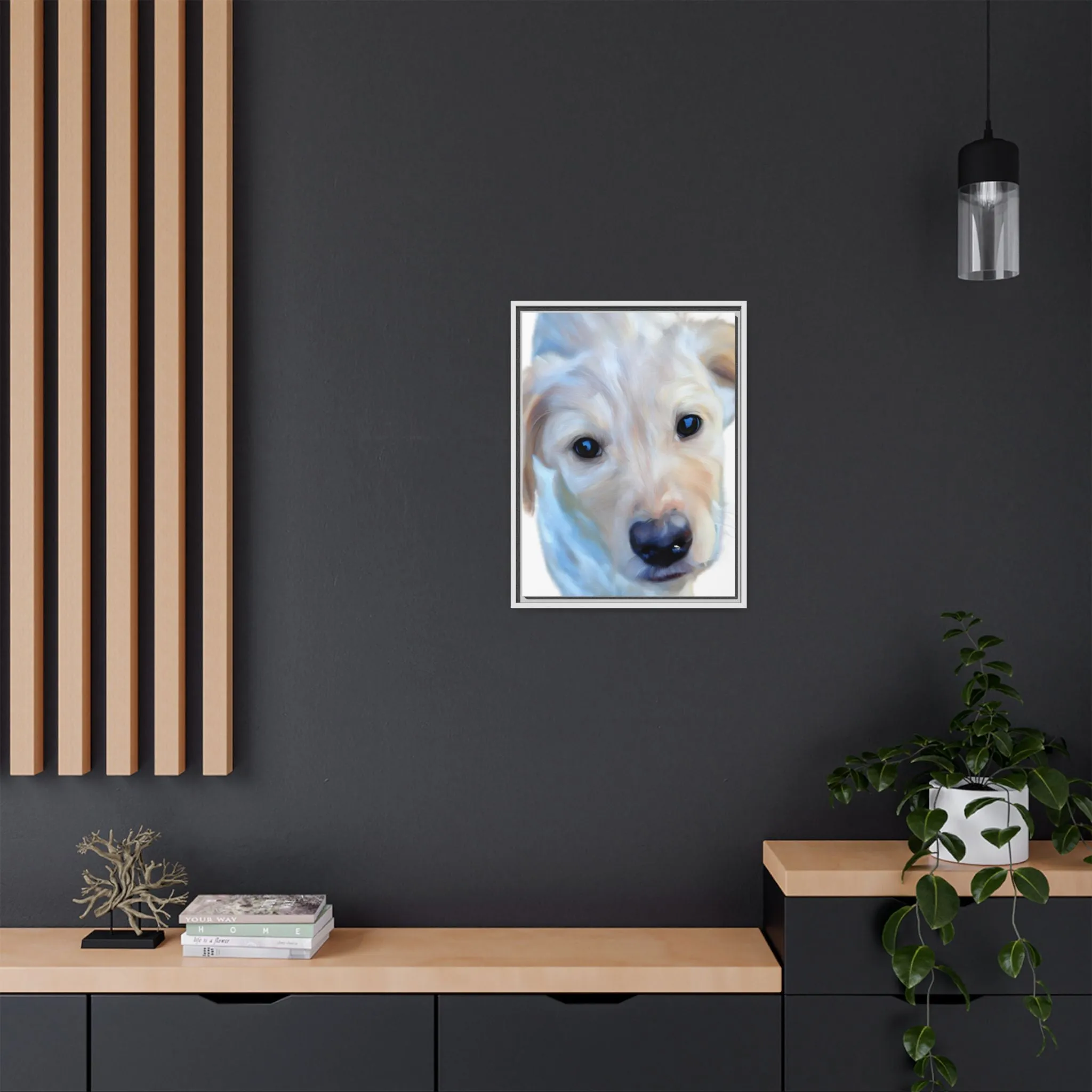 Framed Custom Canvas Artwork of Pet's Image