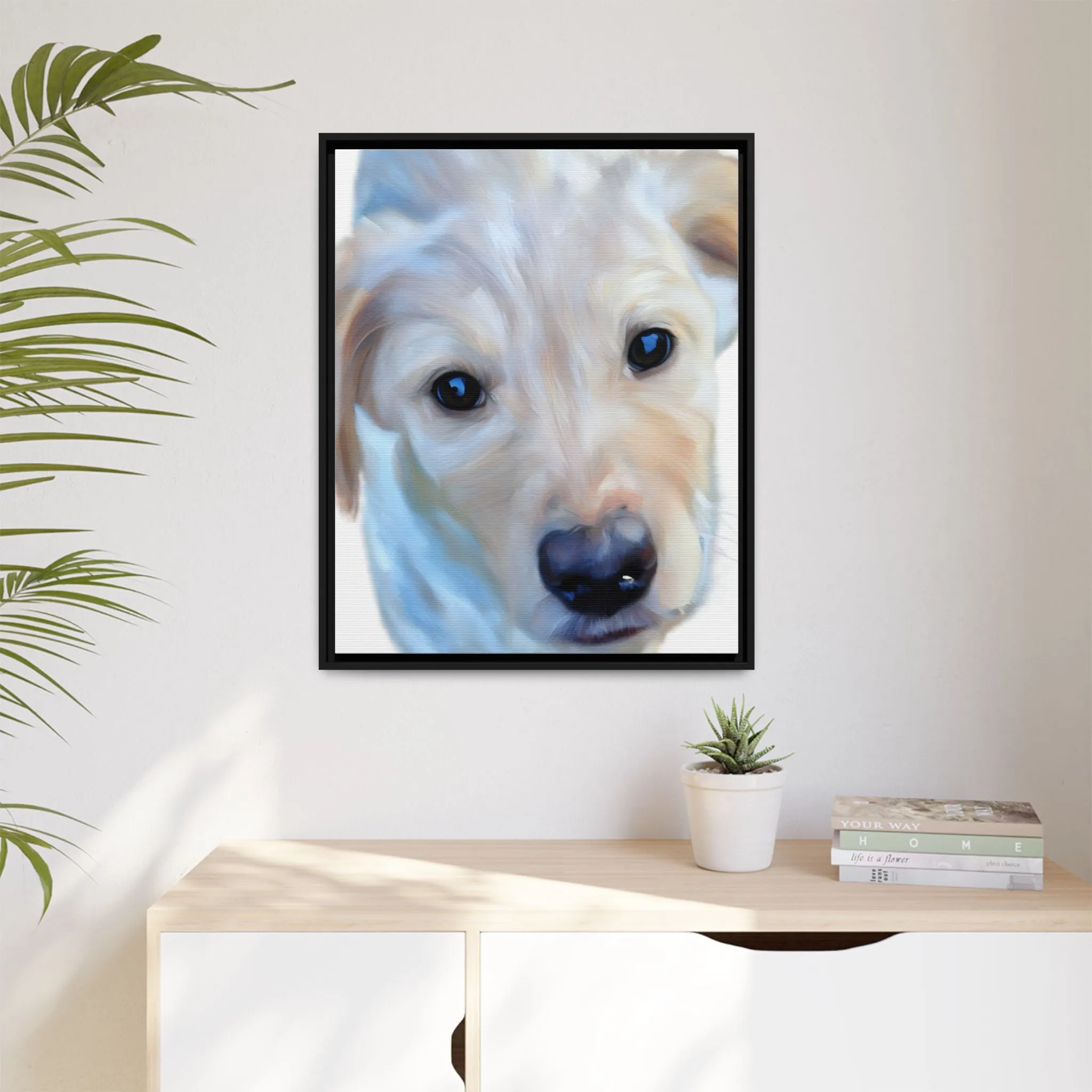 Framed Custom Canvas Artwork of Pet's Image