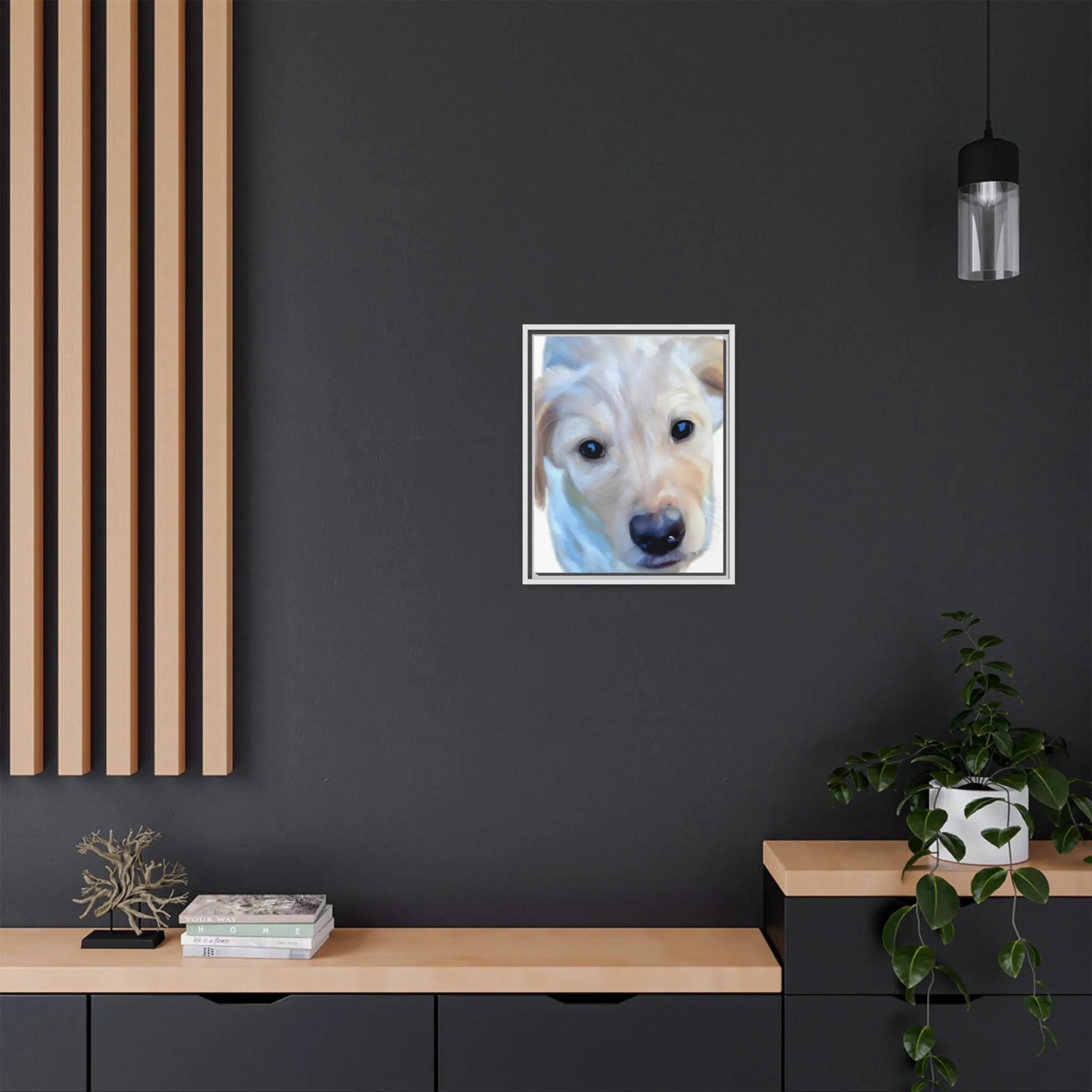 Framed Custom Canvas Artwork of Pet's Image