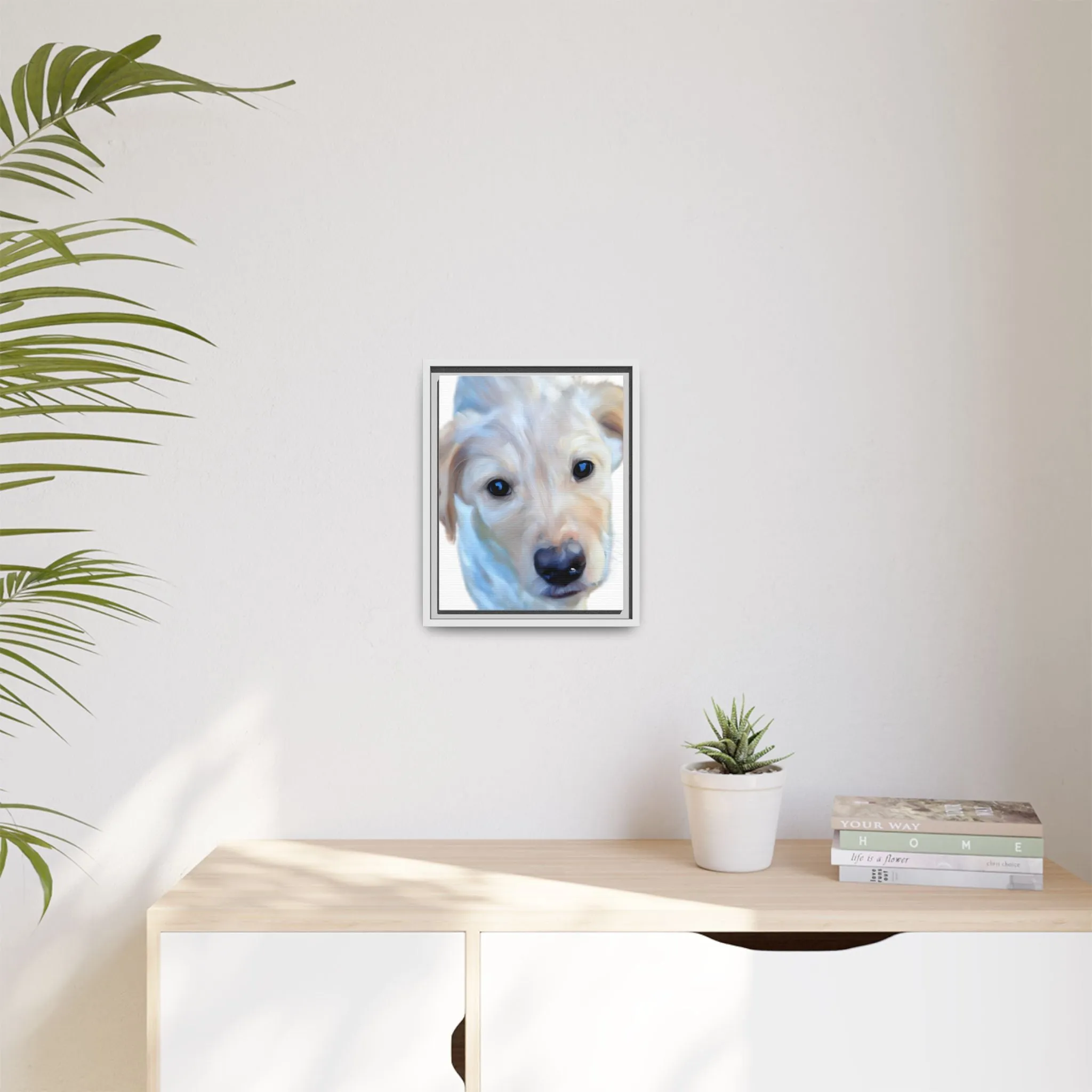 Framed Custom Canvas Artwork of Pet's Image