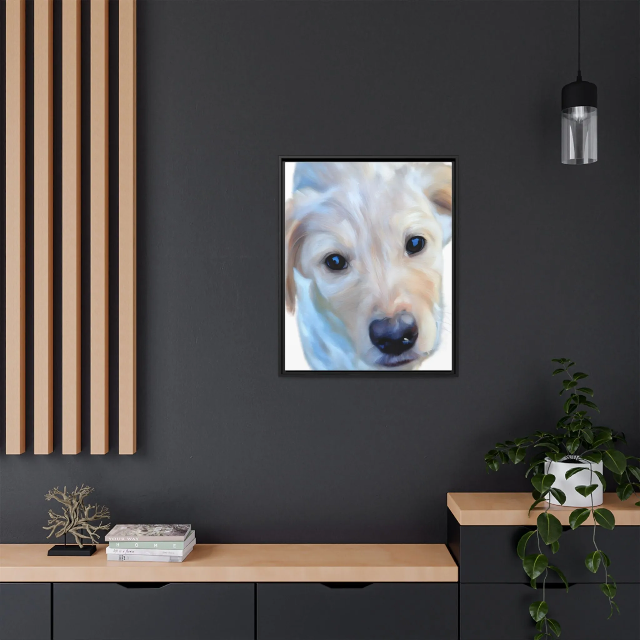 Framed Custom Canvas Artwork of Pet's Image