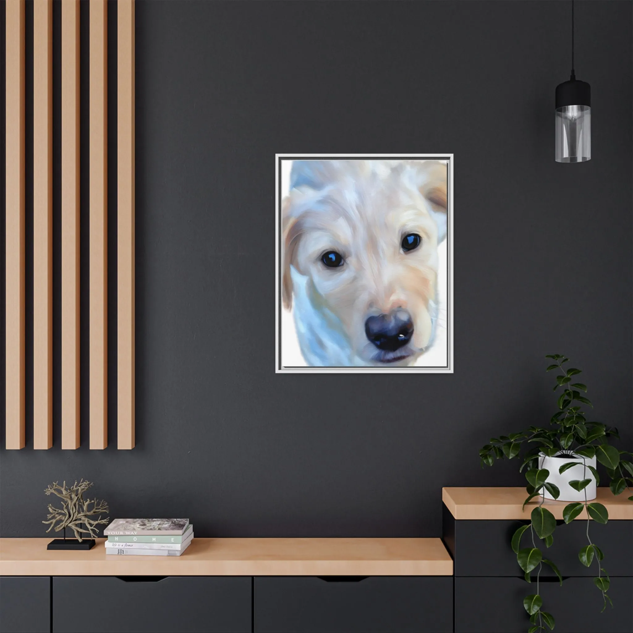 Framed Custom Canvas Artwork of Pet's Image