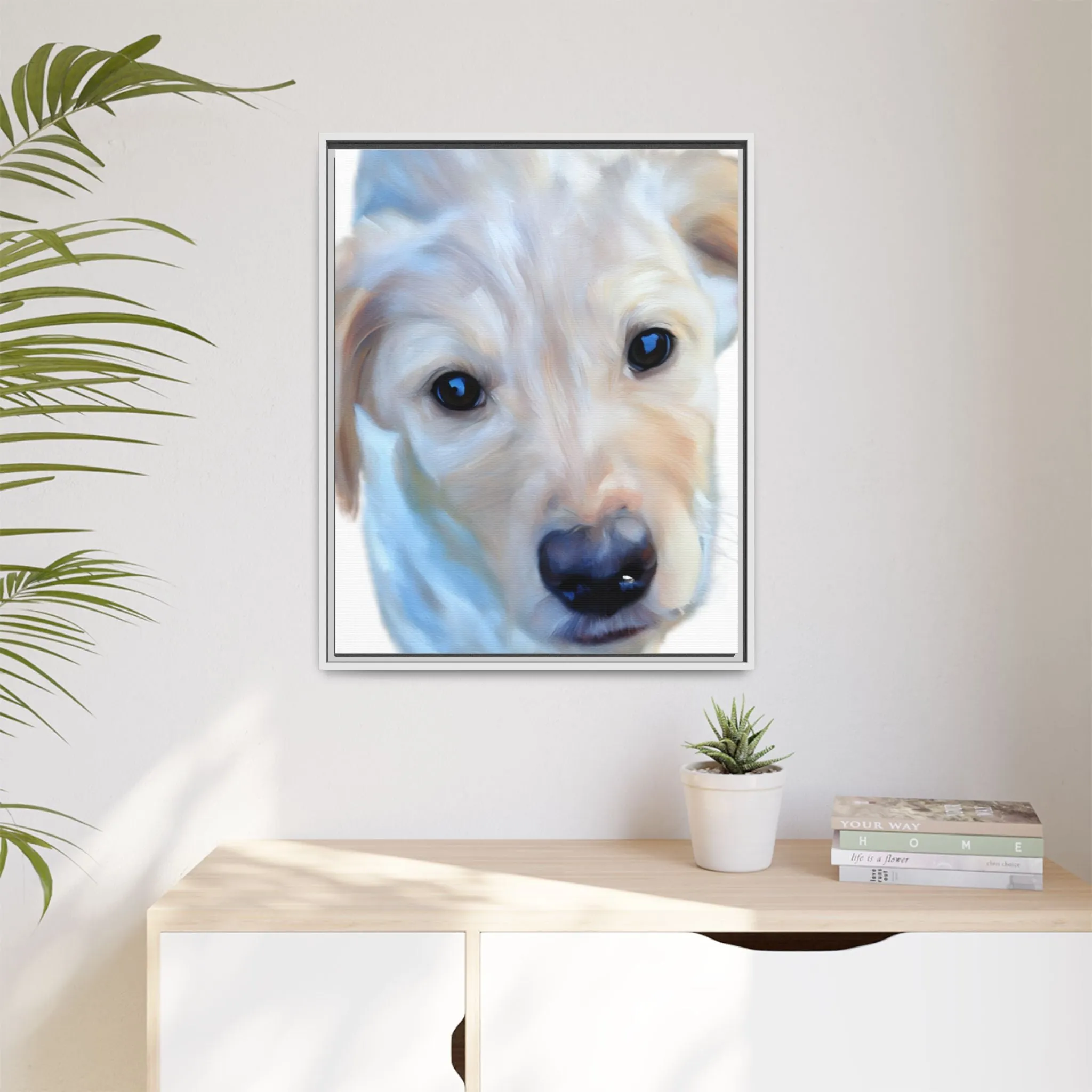 Framed Custom Canvas Artwork of Pet's Image