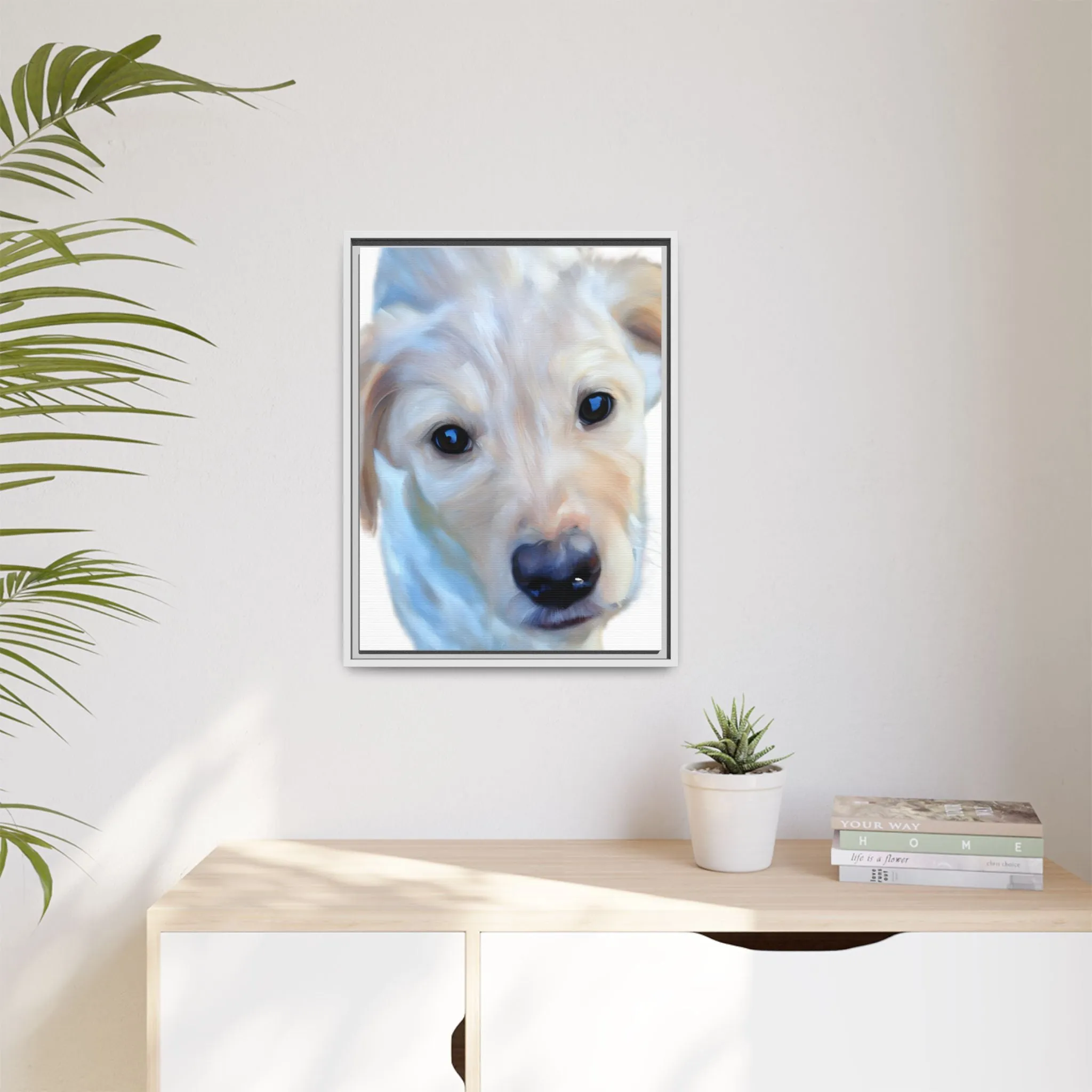 Framed Custom Canvas Artwork of Pet's Image