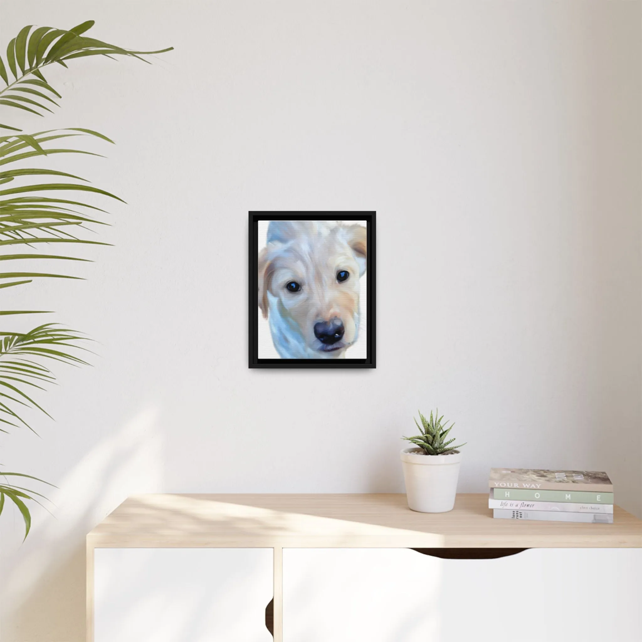 Framed Custom Canvas Artwork of Pet's Image