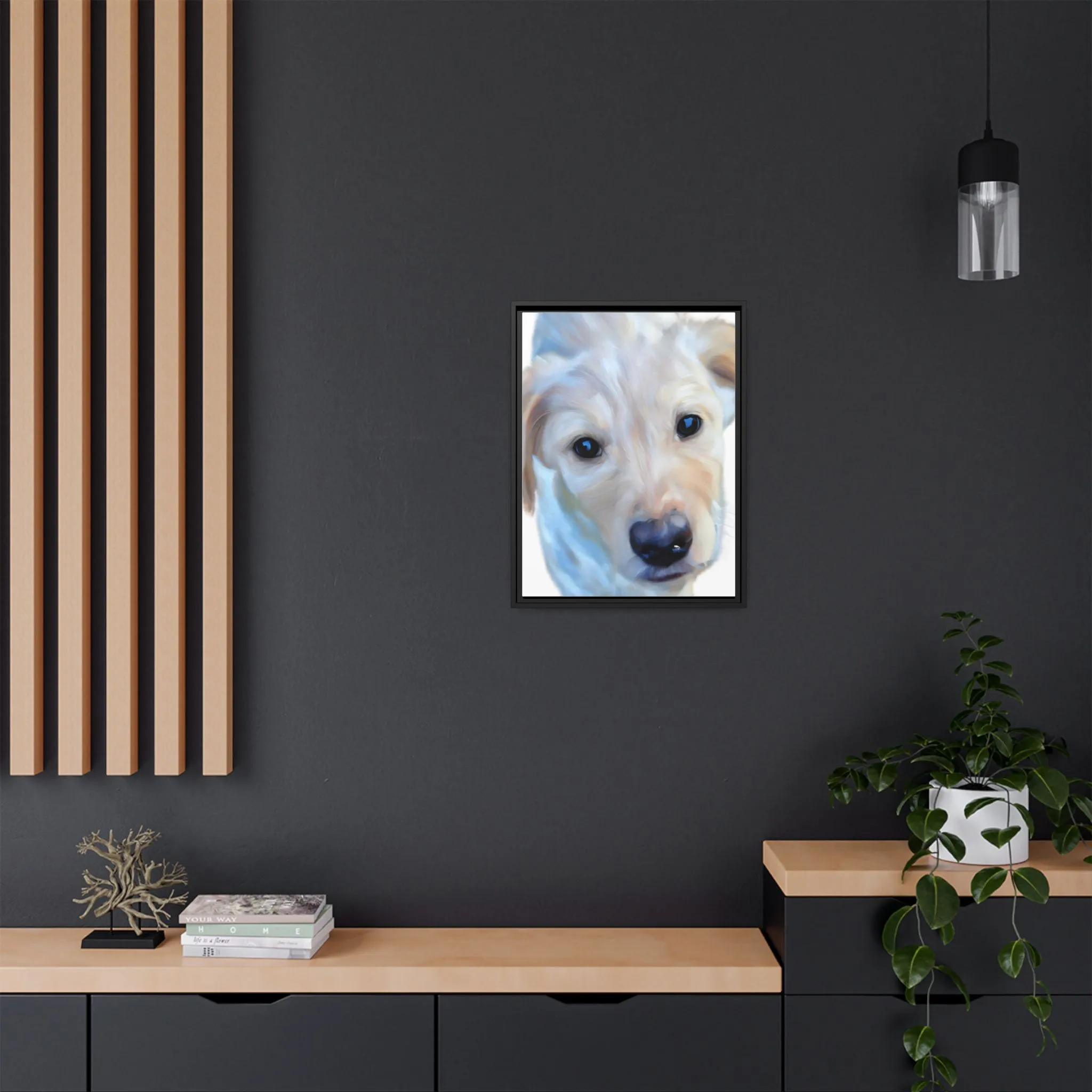 Framed Custom Canvas Artwork of Pet's Image