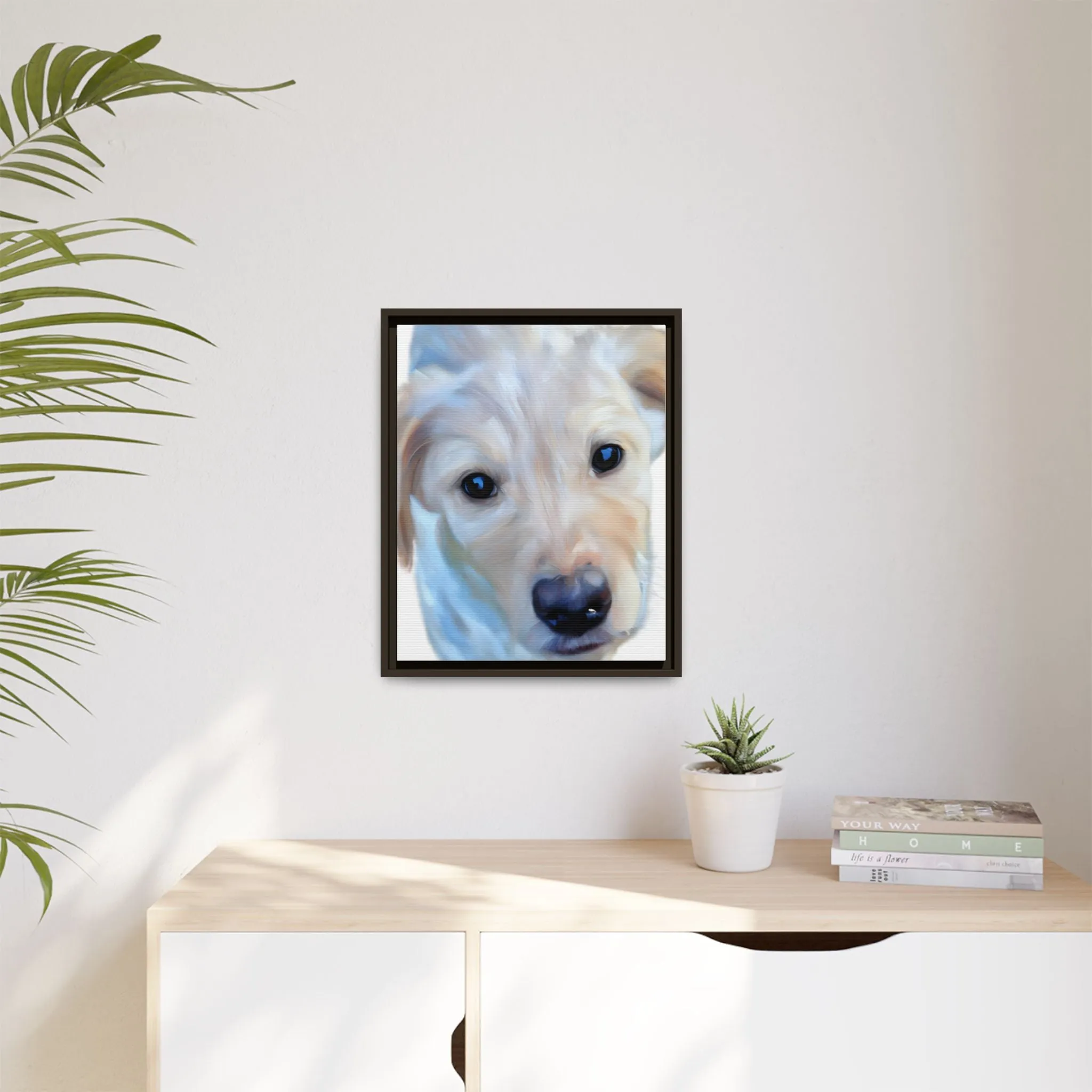 Framed Custom Canvas Artwork of Pet's Image