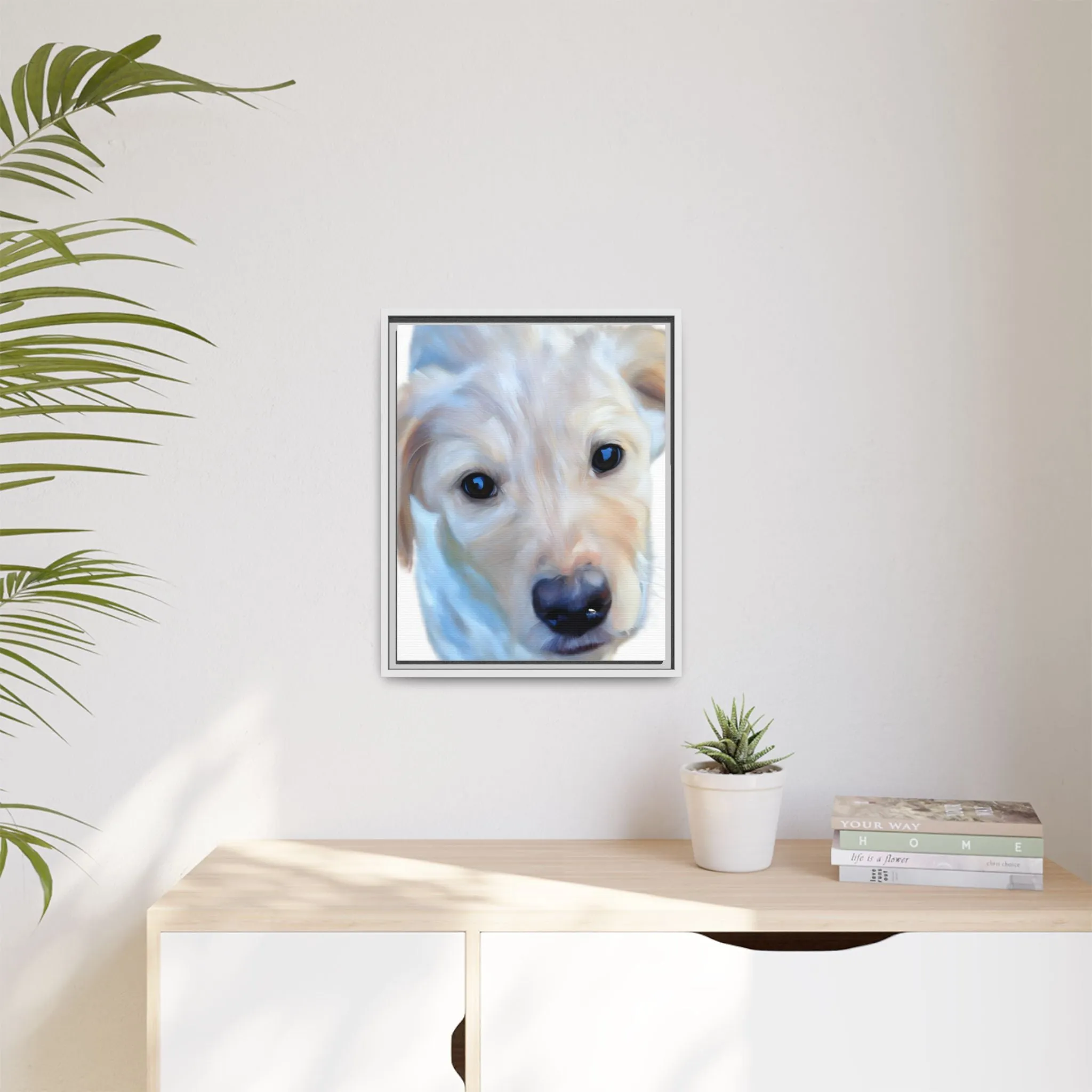 Framed Custom Canvas Artwork of Pet's Image