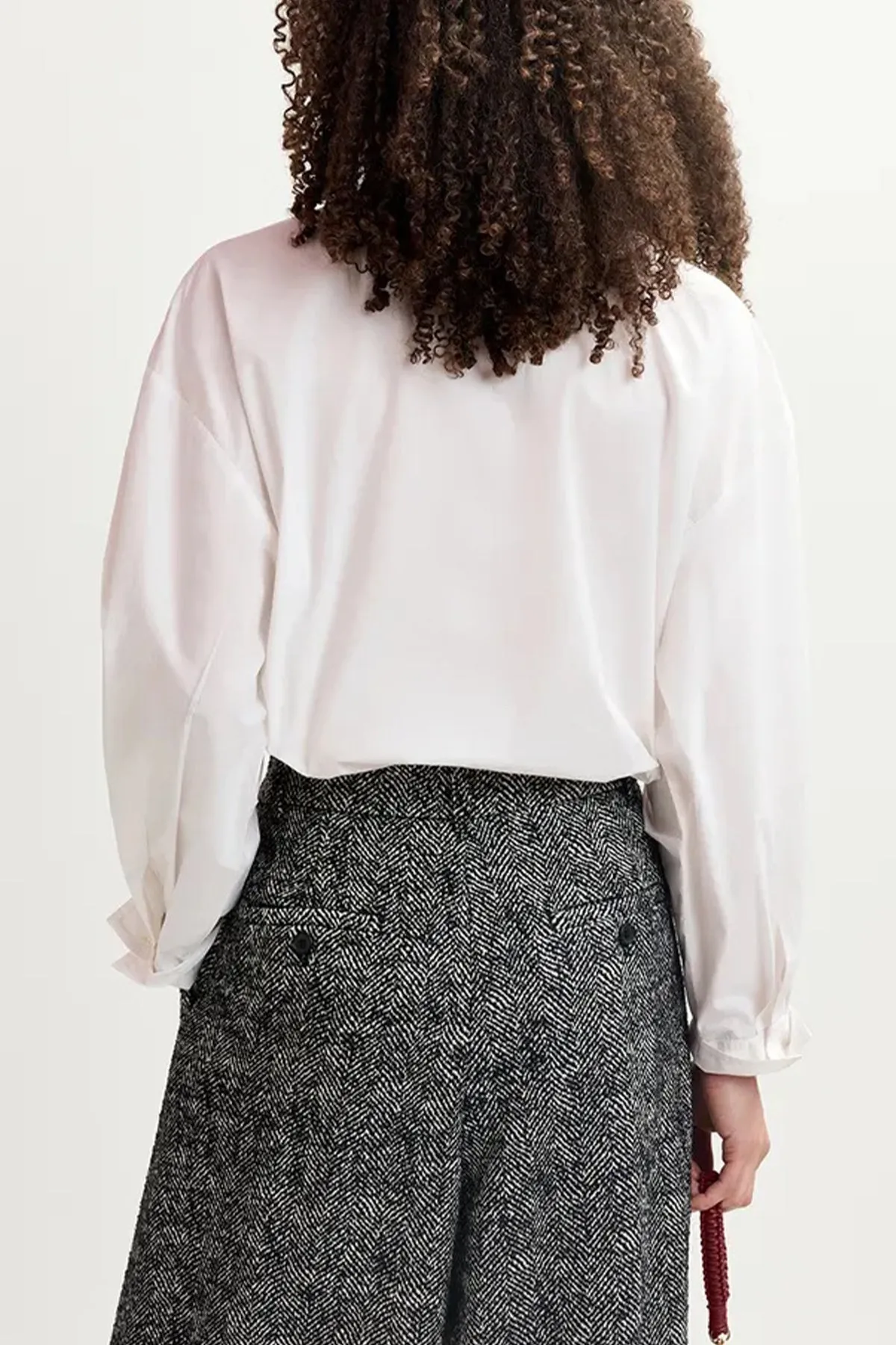 Gdog Beaded Embroideries Cotton Shirt in White