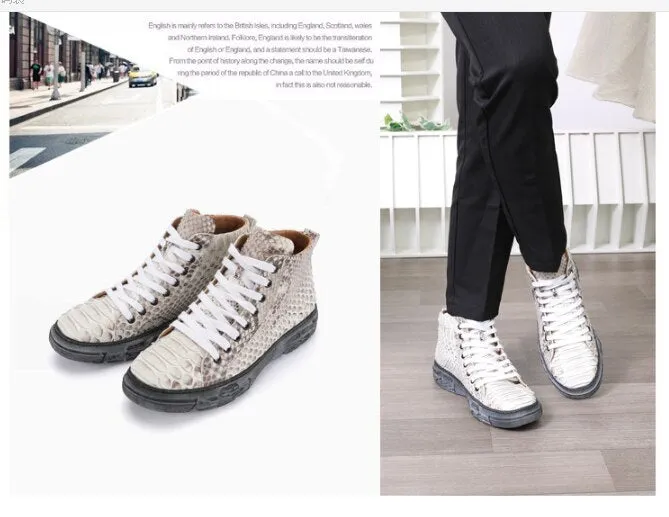 GENUINE PYTHON HIGH TOP SNEAKERS