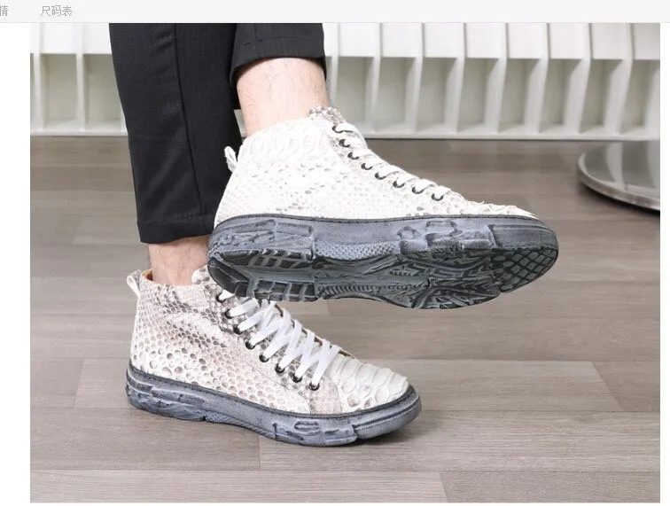 GENUINE PYTHON HIGH TOP SNEAKERS