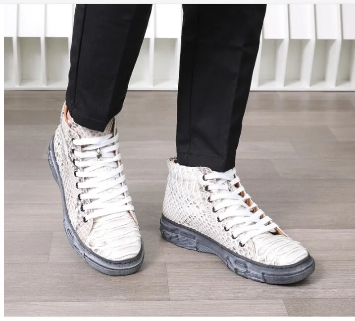 GENUINE PYTHON HIGH TOP SNEAKERS
