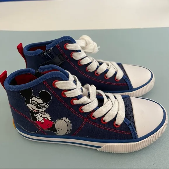 Geox J Alonisso B. H Canvas Children's High Top Trainers Mickey Mouse Size 13