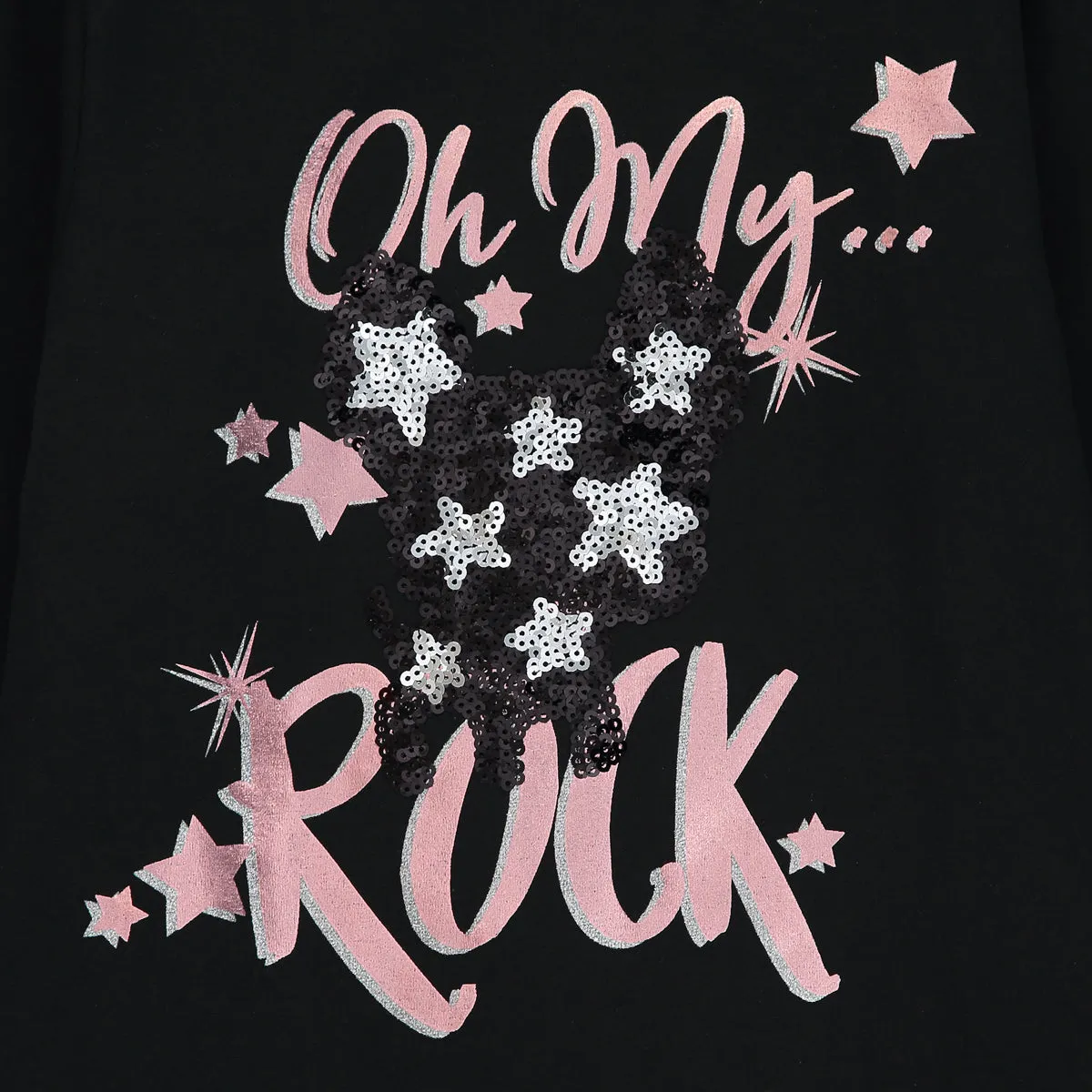 Girls Black and Pink Top and Leggings Set