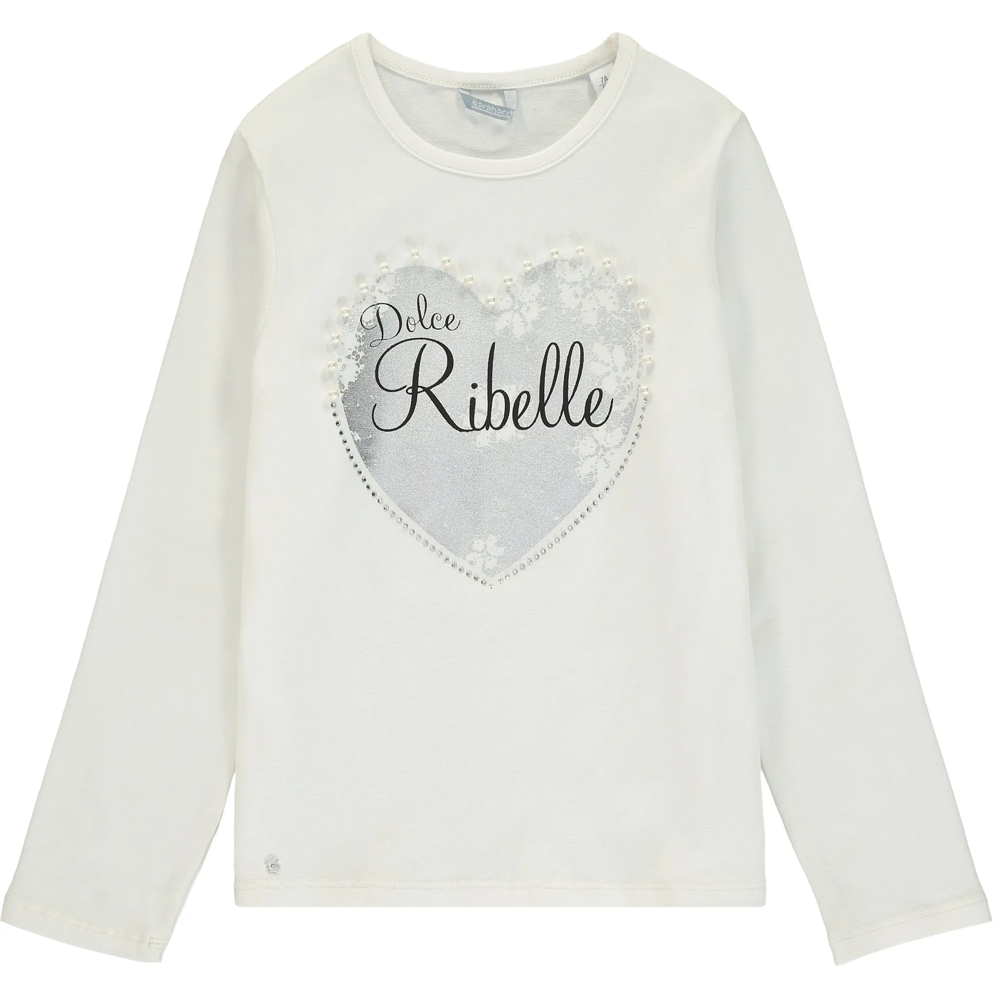 Girls White Cotton Jersey Top
