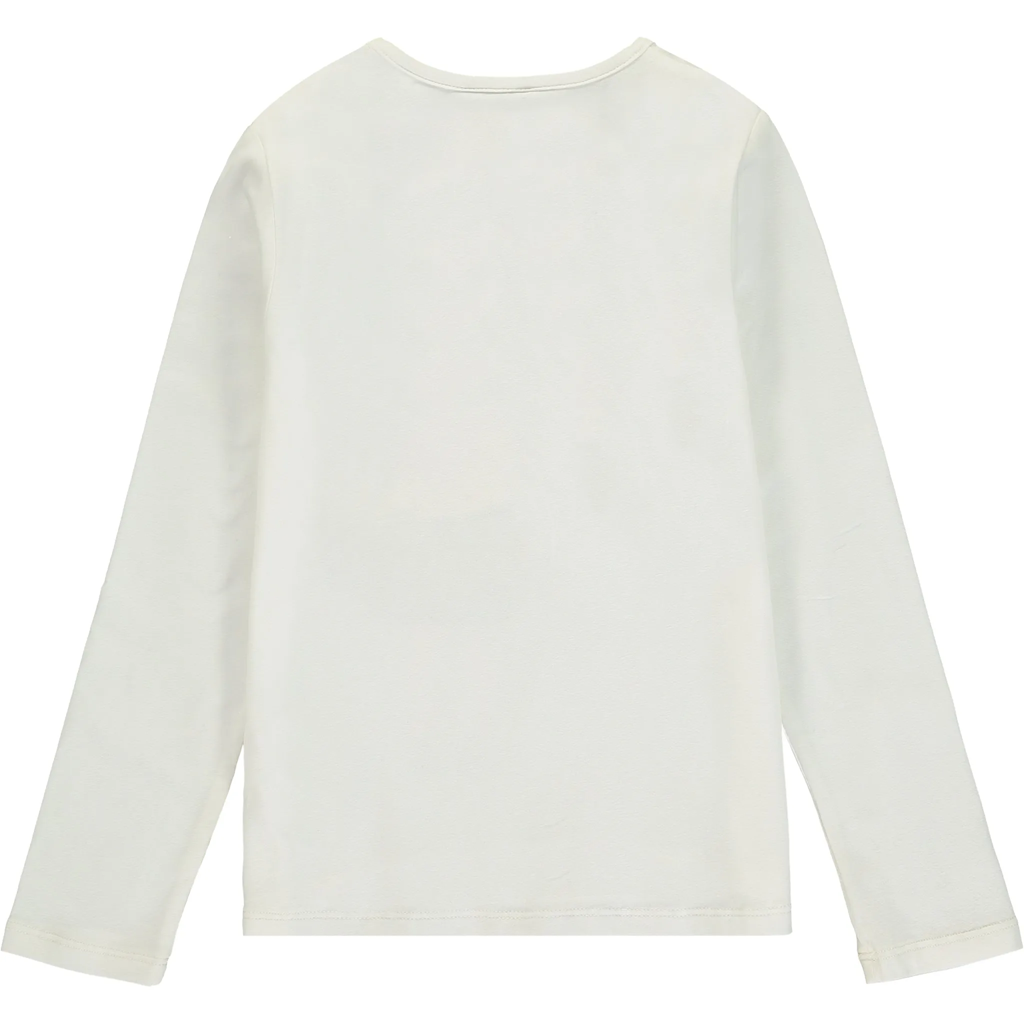 Girls White Cotton Jersey Top