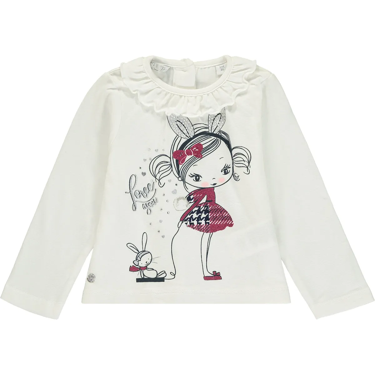 Girls White Cotton Top