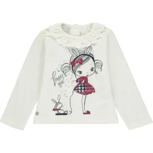 Girls White Cotton Top