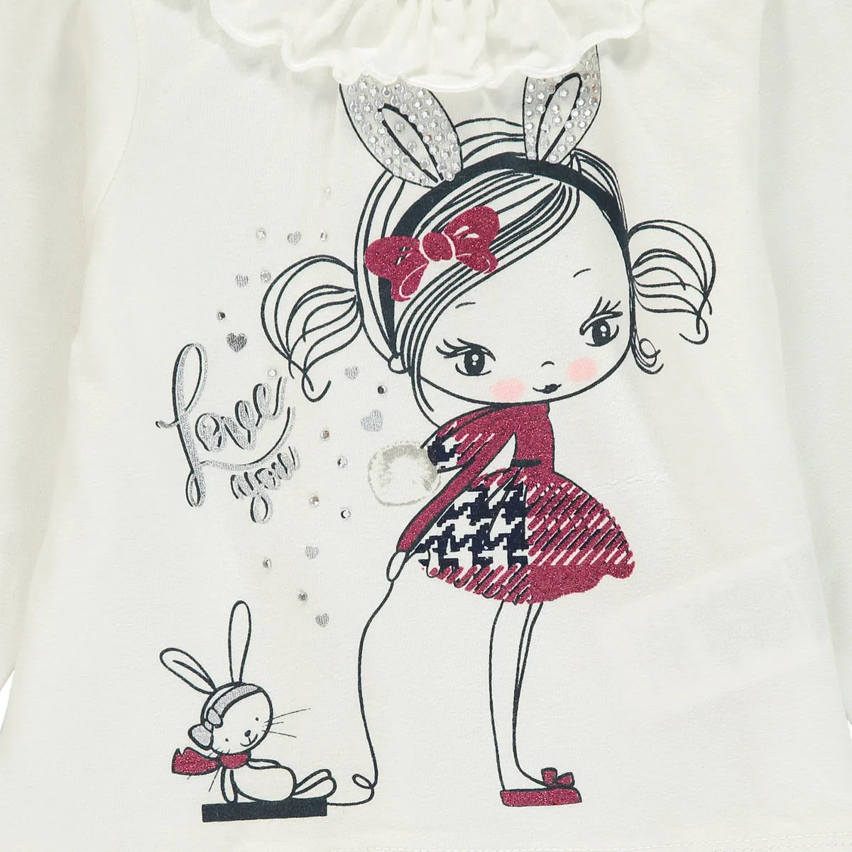 Girls White Cotton Top