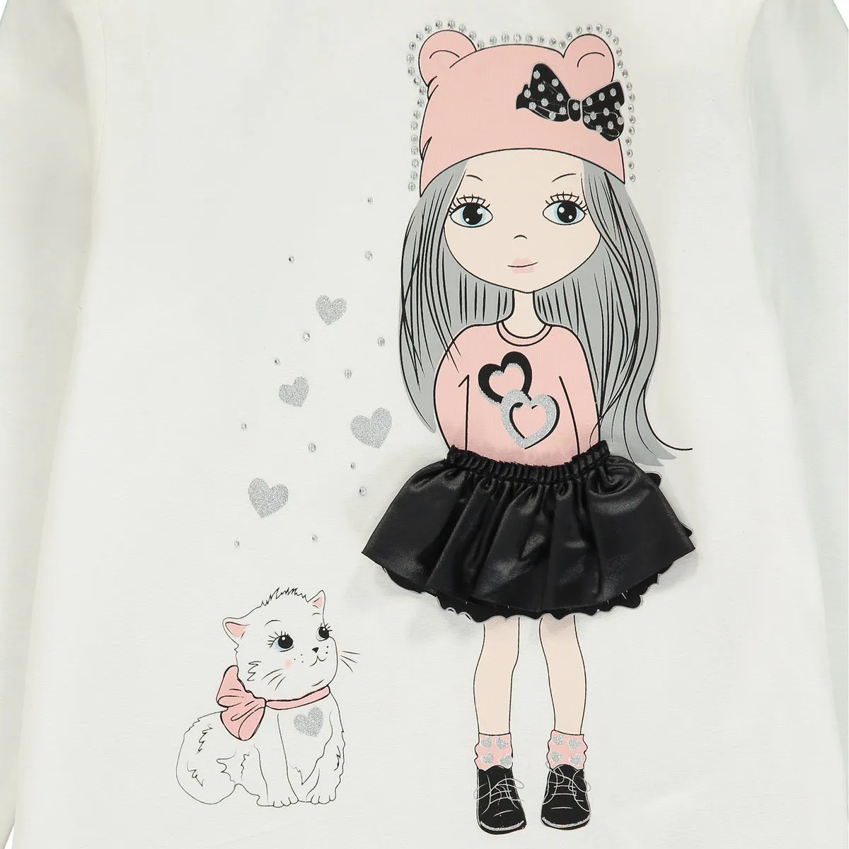 Girls White Cotton Top