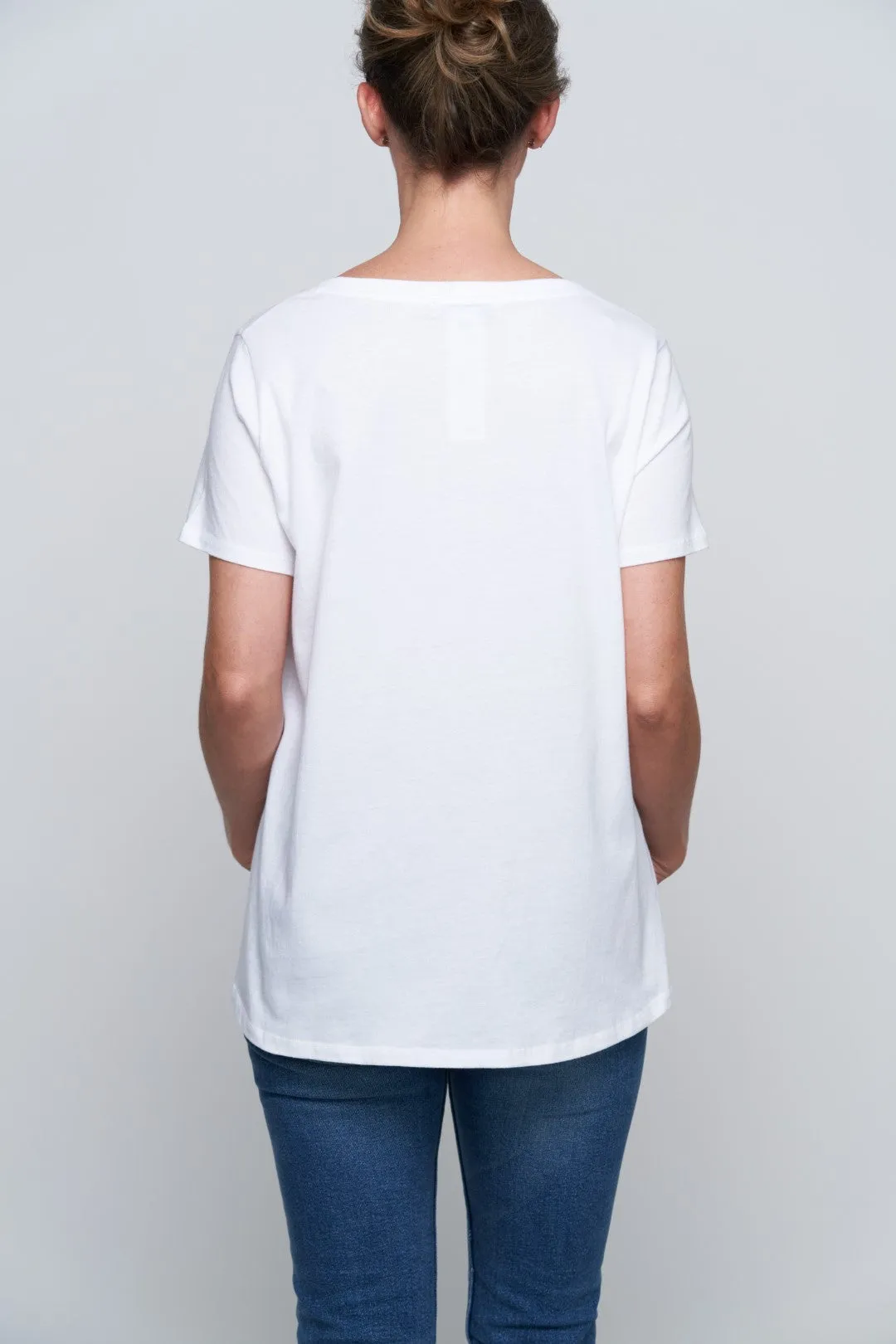 Glendale Cat Pocket Tee - White