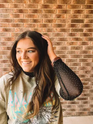 Glitzy & Glam Mesh Top