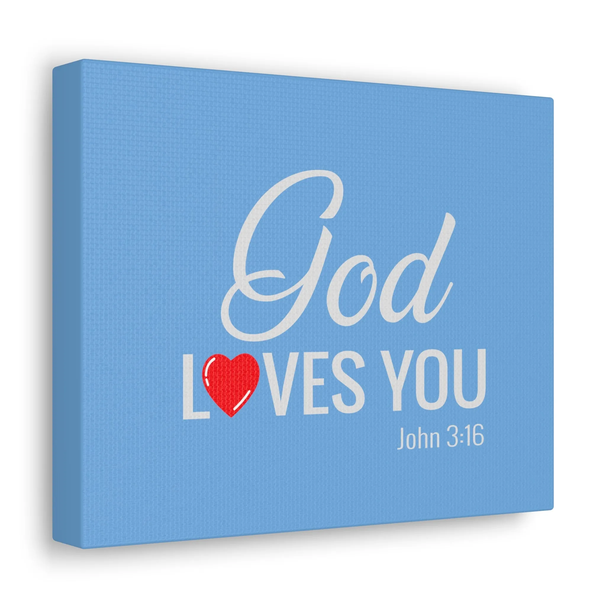God Loves You Christian Canvas Art