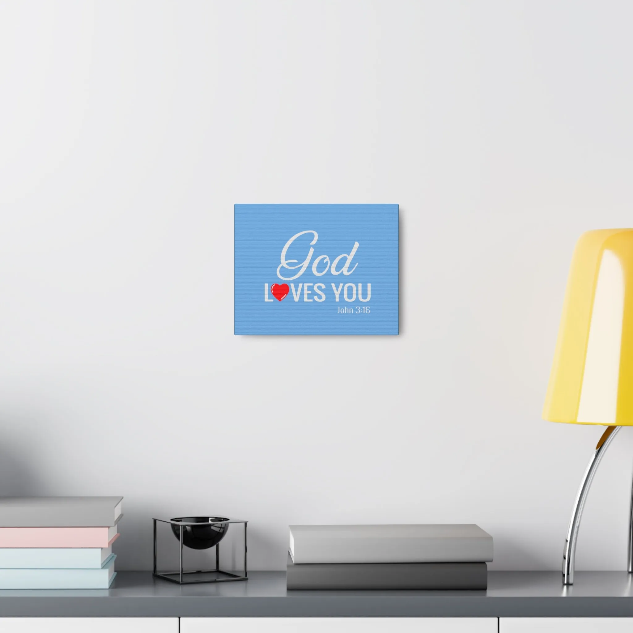God Loves You Christian Canvas Art